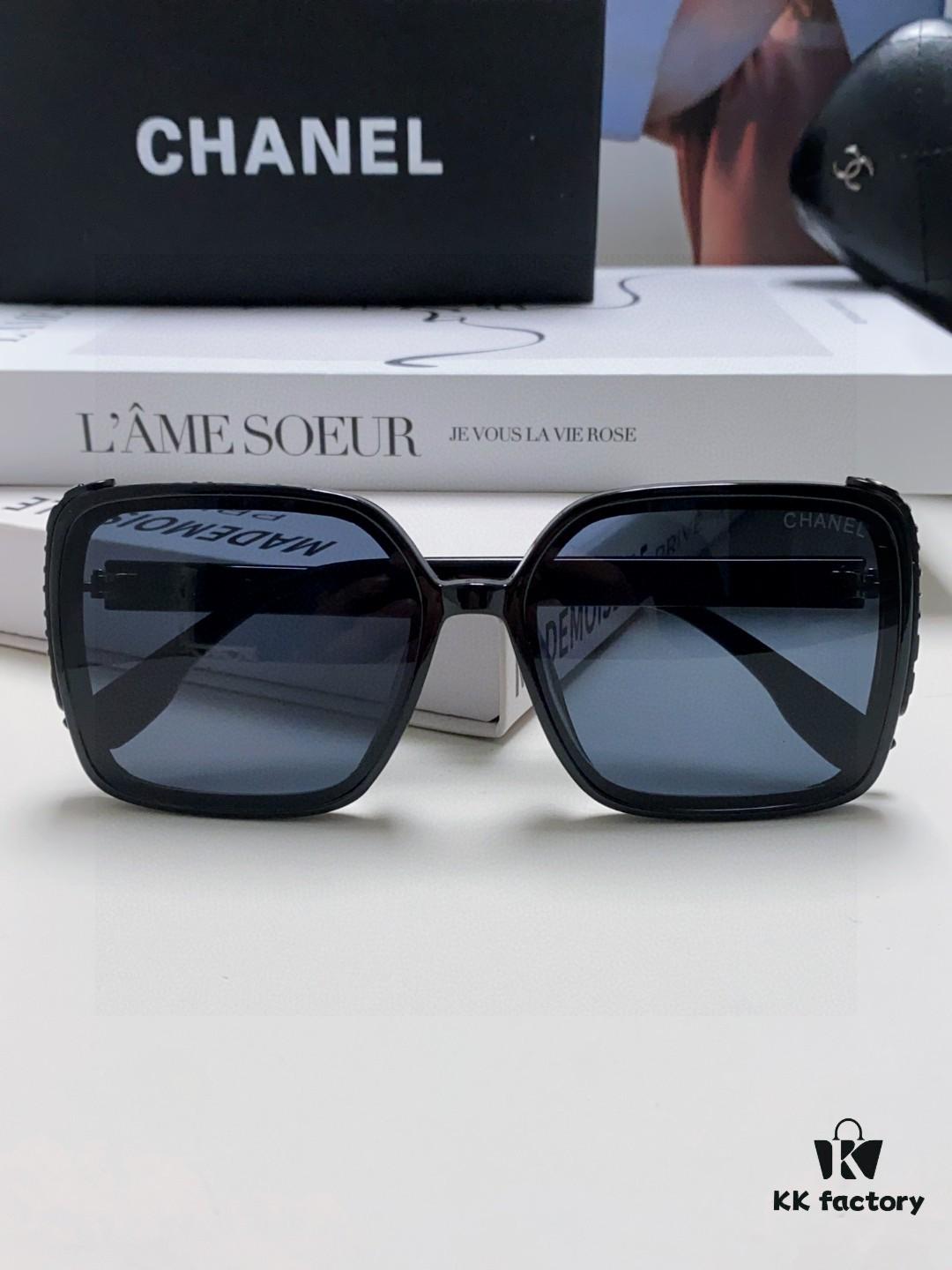 6931f8423a89a121ed5498ee Chanel 2025 New Arrival Fashion Sunglasses for Women UV Protection Korean Style Trendy Oversized Square Frame Sun Glasses Summer Anti-Glare