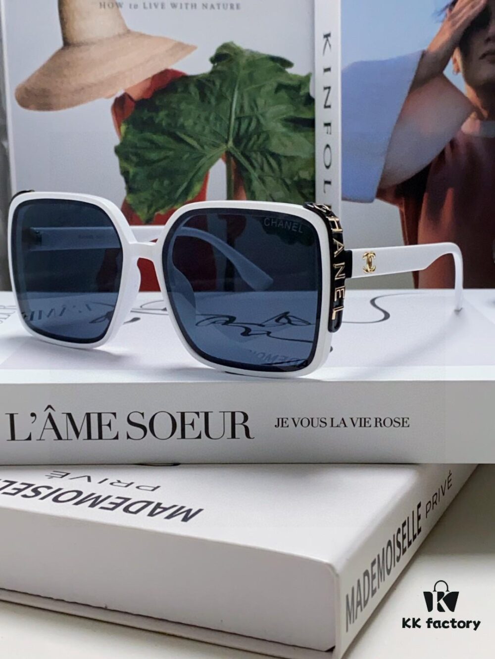 6931f8433a89a121ed5498fc Chanel 2025 New Fashion Sunglasses for Women UV Protection Korean Style Trendy Square Frame Oversized Sun Glasses Summer Face Slimming