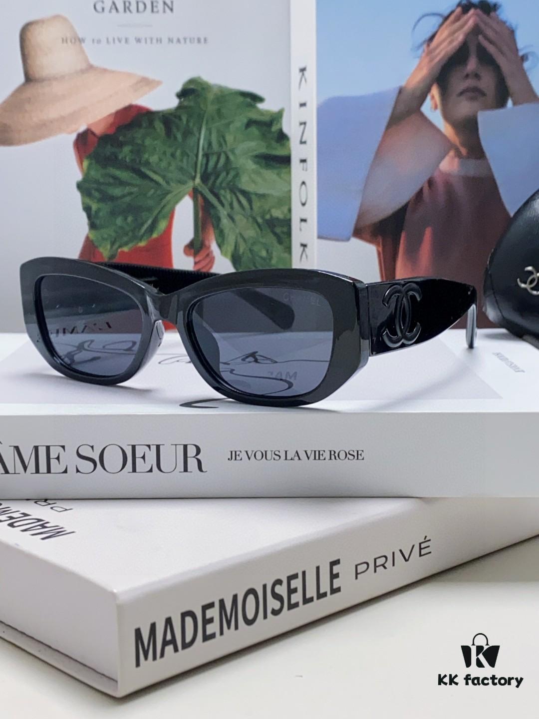 6931f8453a89a121ed549913 Chanel 2025 New Arrival ⭐ Xiaohongshu Popular Bestseller Double CH Interlocking Logo Sunglasses for Women, High-End Style