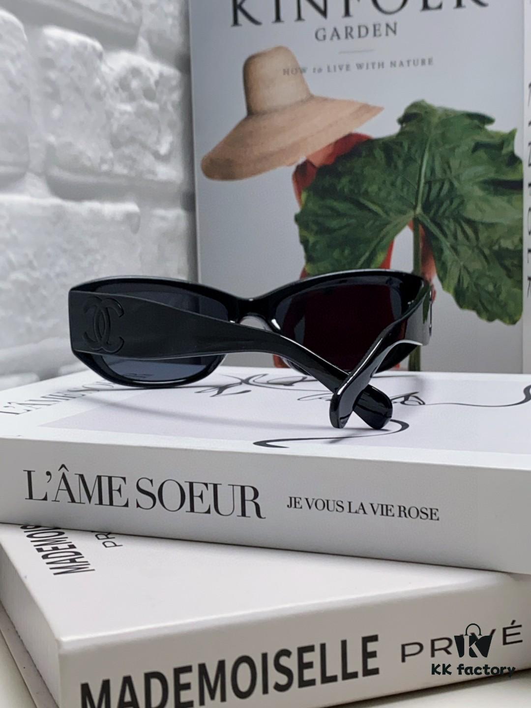 6931f8453a89a121ed549915 Chanel 2025 New Arrival ⭐ Xiaohongshu Popular Bestseller Double CH Interlocking Logo Sunglasses for Women, High-End Style