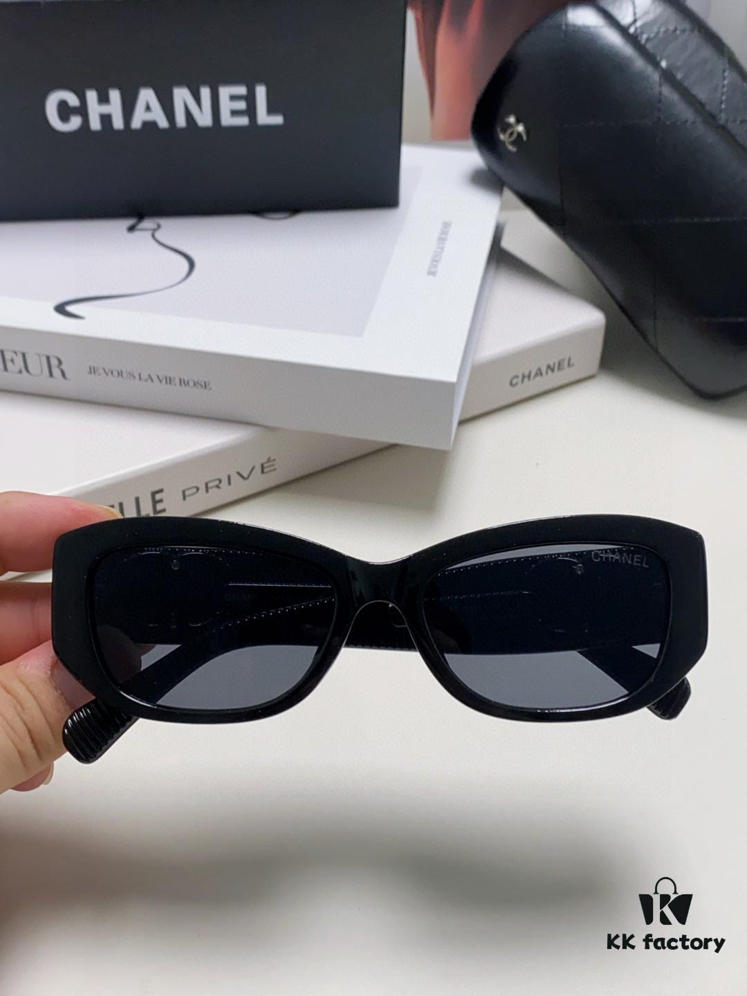 6931f8453a89a121ed549916 Chanel 2025 New Arrival ⭐ Xiaohongshu Popular Bestseller Double CH Interlocking Logo Sunglasses for Women, High-End Style