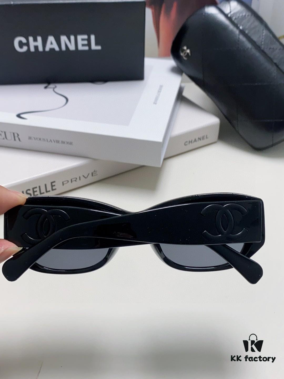 6931f8453a89a121ed549917 Chanel 2025 New Arrival ⭐ Xiaohongshu Popular Bestseller Double CH Interlocking Logo Sunglasses for Women, High-End Style