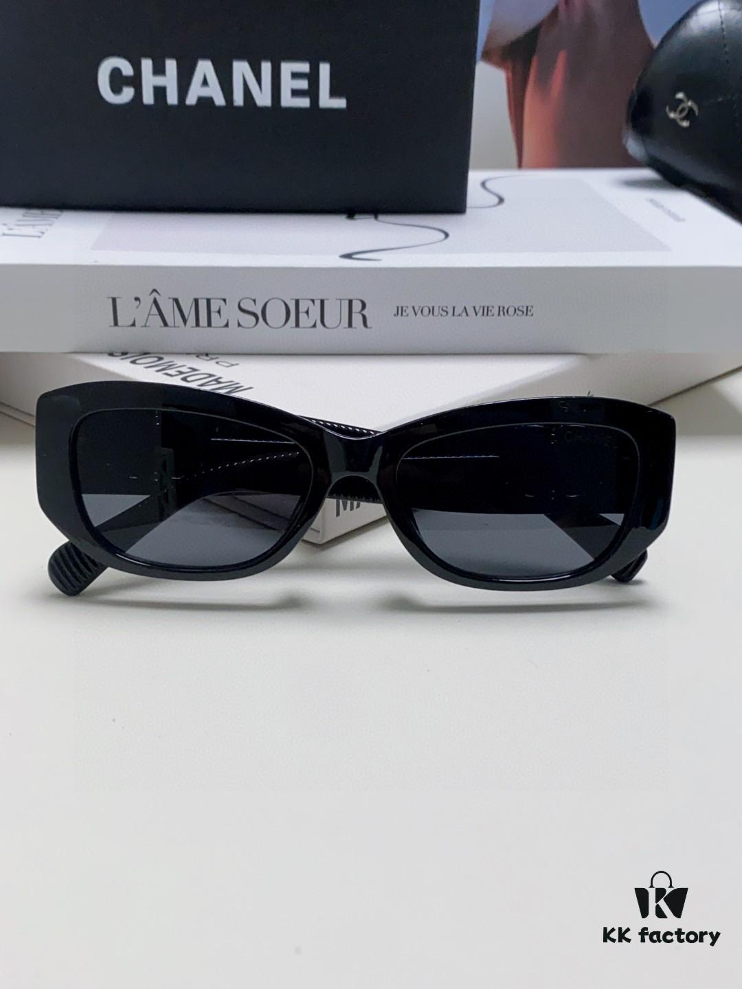6931f8453a89a121ed549919 Chanel 2025 New Arrival ⭐ Xiaohongshu Popular Bestseller Double CH Interlocking Logo Sunglasses for Women, High-End Style