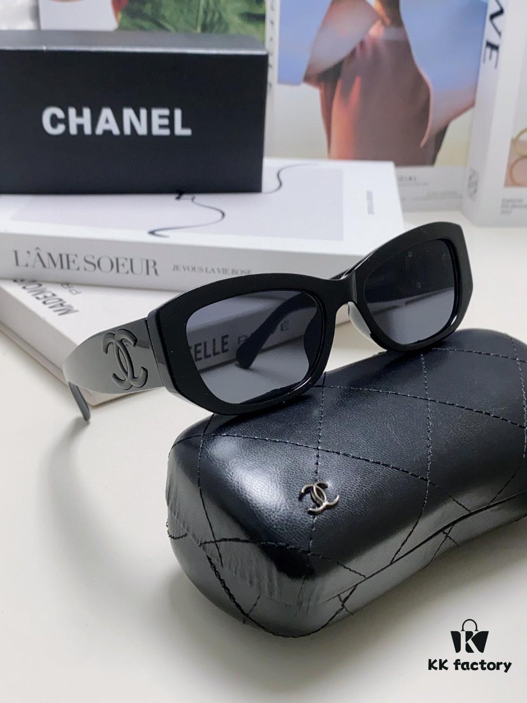 6931f8463a89a121ed54991a Chanel 2025 New Arrival ⭐ Xiaohongshu Popular Bestseller Double CH Interlocking Logo Sunglasses for Women, High-End Style
