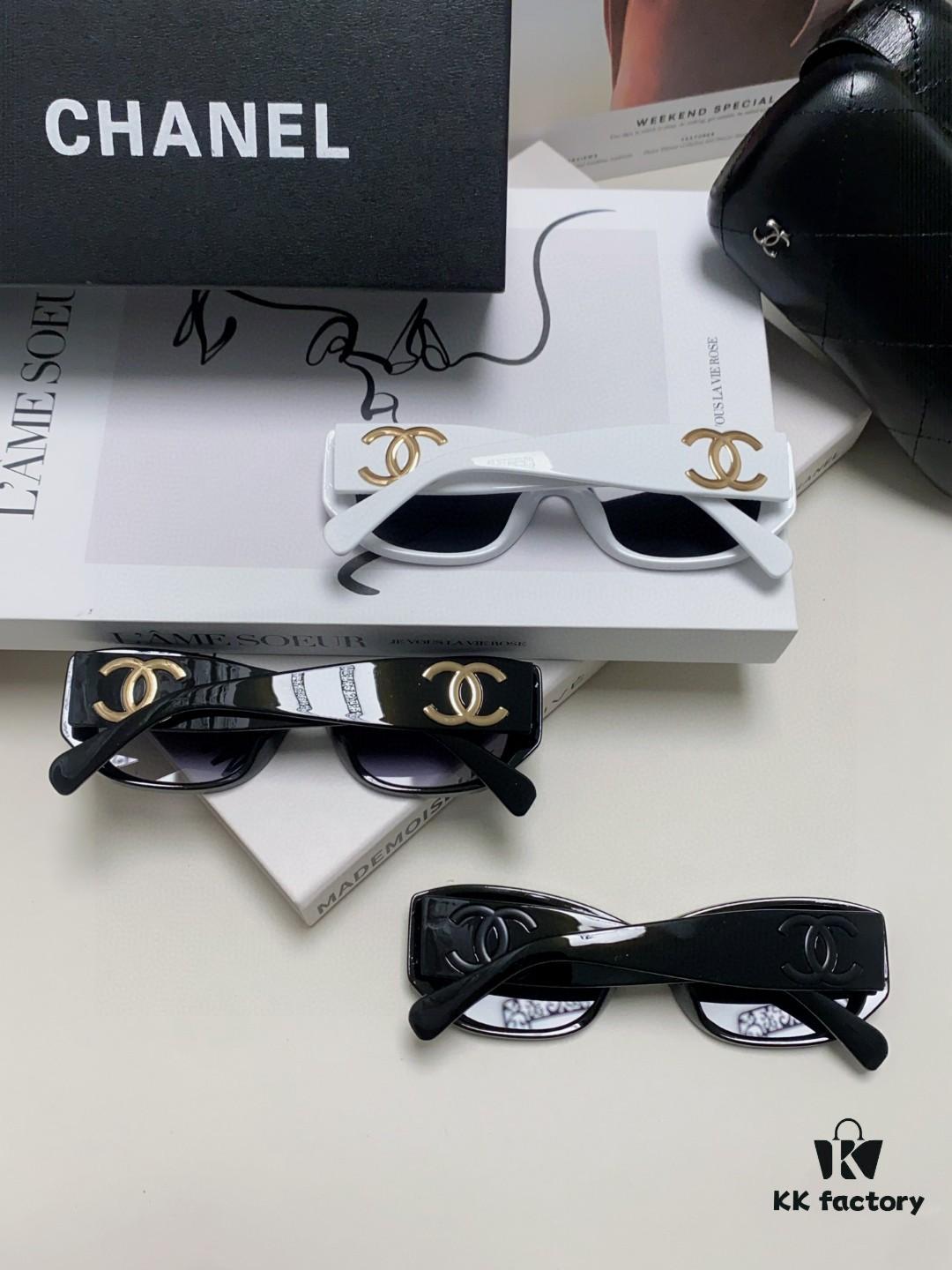 6931f8463a89a121ed54991b Chanel 2025 New Arrival ⭐ Xiaohongshu Popular Bestseller Double CH Interlocking Logo Sunglasses for Women, High-End Style
