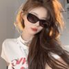 6931f8463a89a121ed54991d Chanel 2025 New Arrival ⭐ Xiaohongshu Popular Bestseller Double CH Interlocking Logo Sunglasses for Women, High-End Style Eyewear