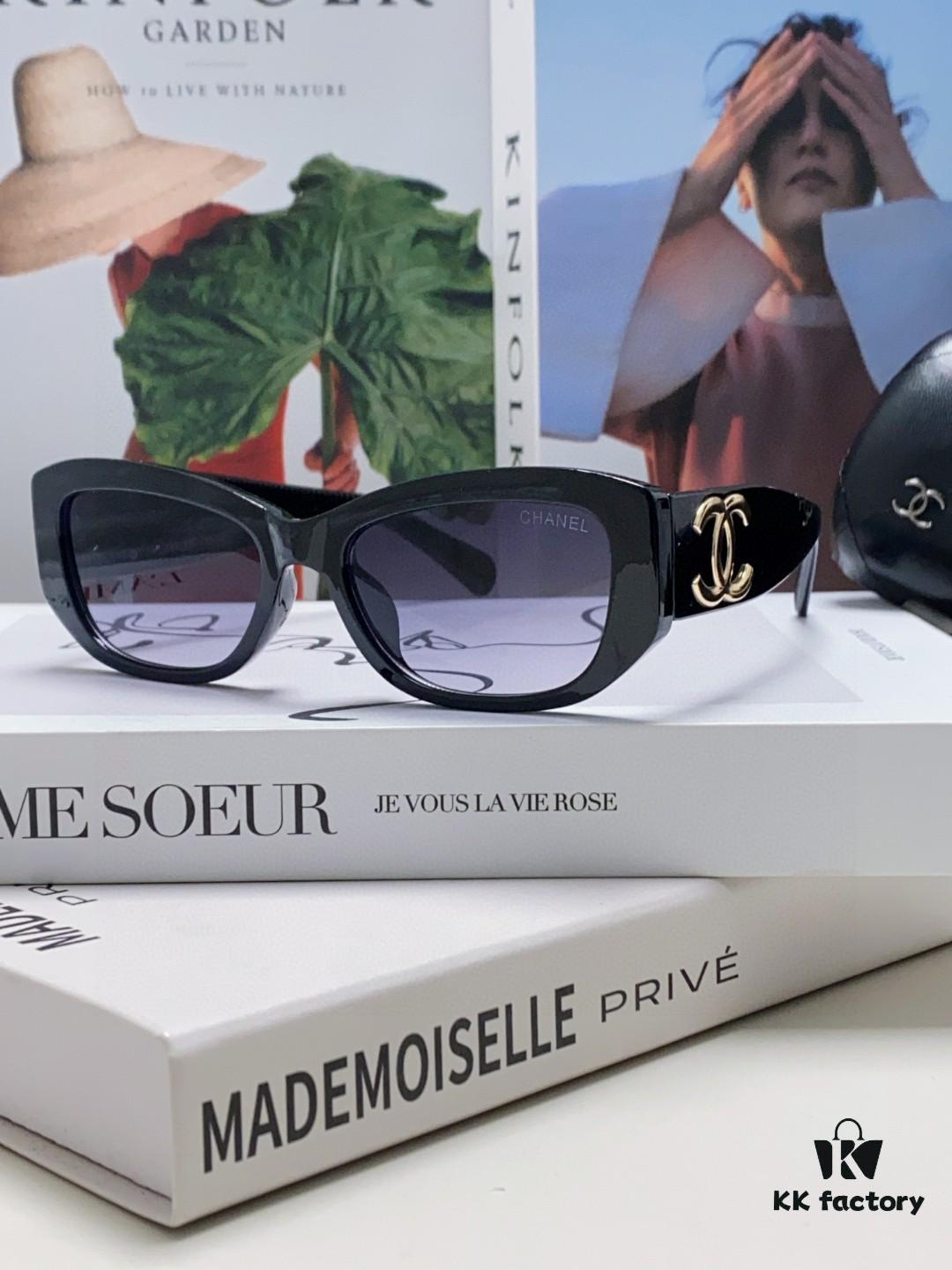 6931f8463a89a121ed549920 Chanel 2025 New Arrival ⭐ Xiaohongshu Popular Bestseller Double CH Interlocking Logo Sunglasses for Women, High-End Style Eyewear