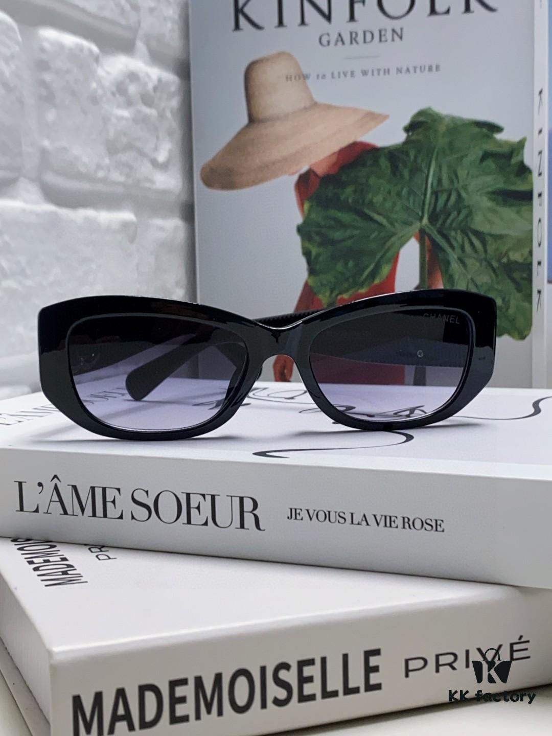 6931f8463a89a121ed549921 Chanel 2025 New Arrival ⭐ Xiaohongshu Popular Bestseller Double CH Interlocking Logo Sunglasses for Women, High-End Style Eyewear