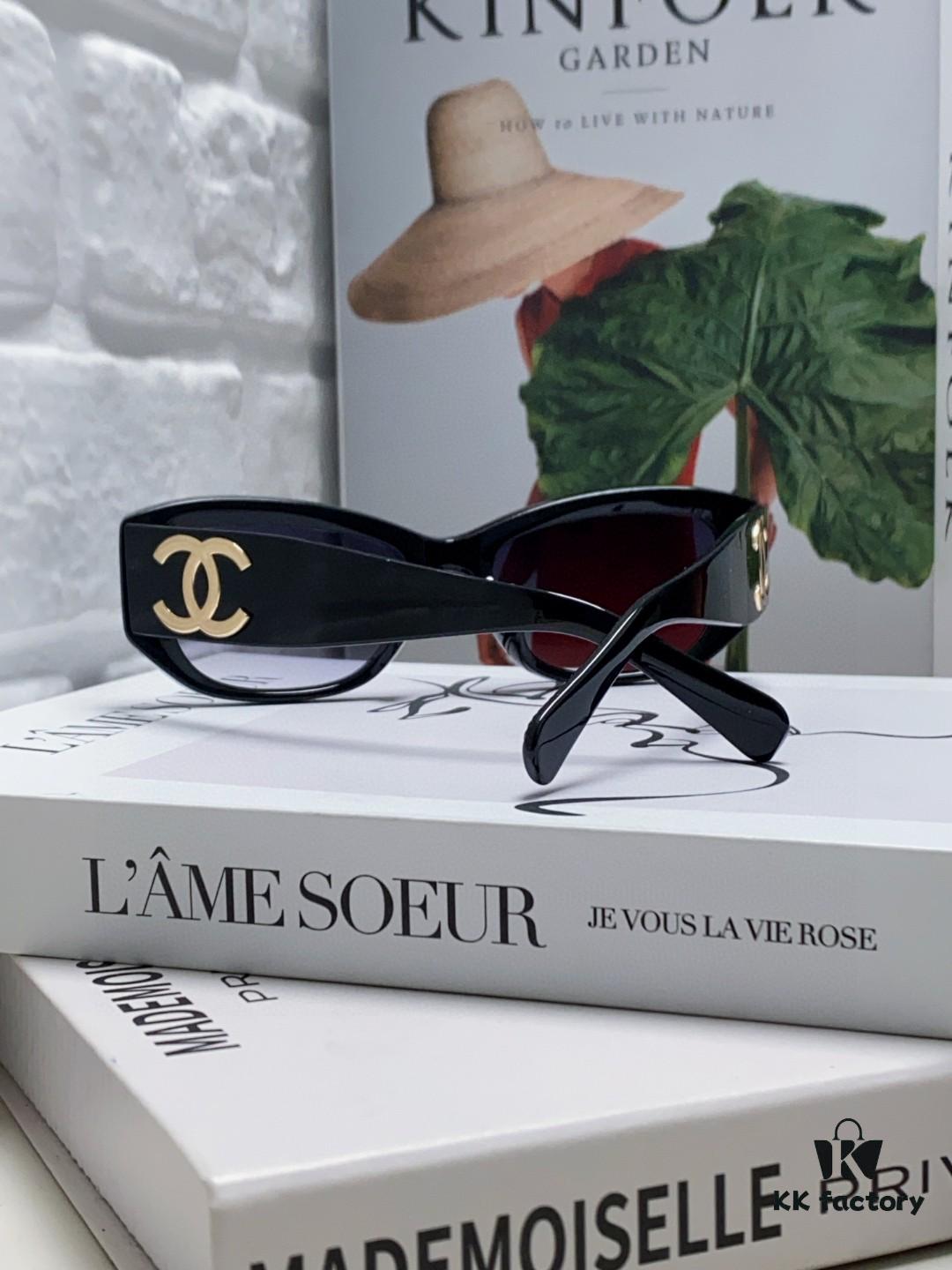 6931f8463a89a121ed549922 Chanel 2025 New Arrival ⭐ Xiaohongshu Popular Bestseller Double CH Interlocking Logo Sunglasses for Women, High-End Style Eyewear