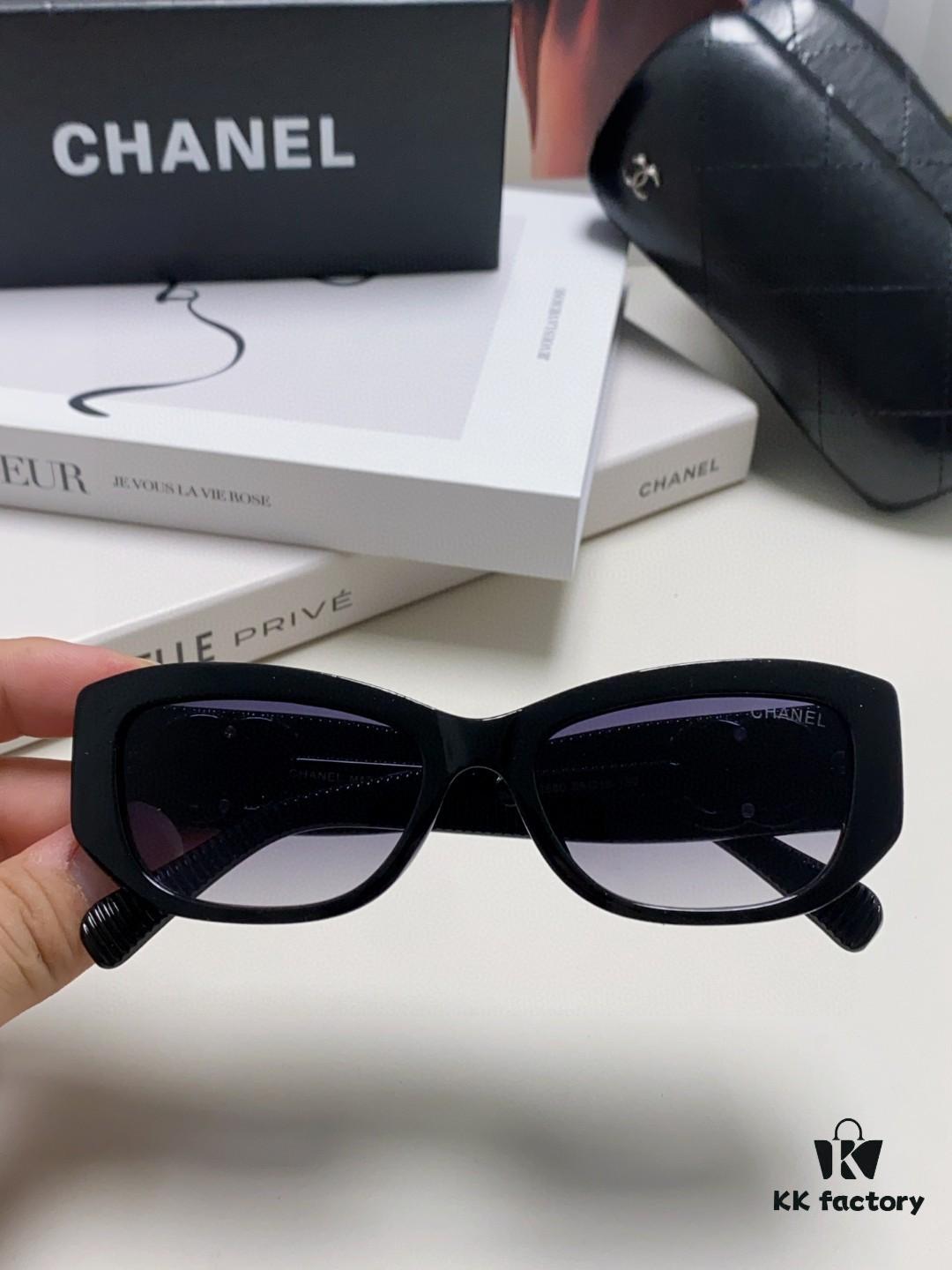 6931f8463a89a121ed549923 Chanel 2025 New Arrival ⭐ Xiaohongshu Popular Bestseller Double CH Interlocking Logo Sunglasses for Women, High-End Style Eyewear