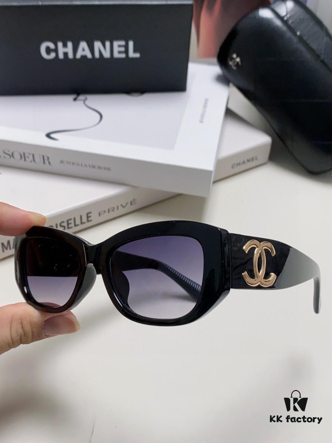 6931f8463a89a121ed549925 Chanel 2025 New Arrival ⭐ Xiaohongshu Popular Bestseller Double CH Interlocking Logo Sunglasses for Women, High-End Style Eyewear