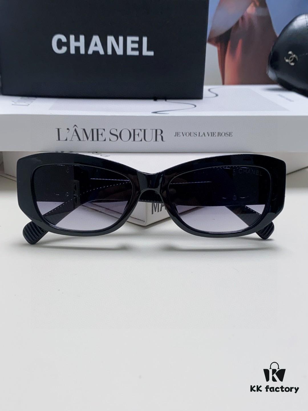 6931f8463a89a121ed549926 Chanel 2025 New Arrival ⭐ Xiaohongshu Popular Bestseller Double CH Interlocking Logo Sunglasses for Women, High-End Style Eyewear