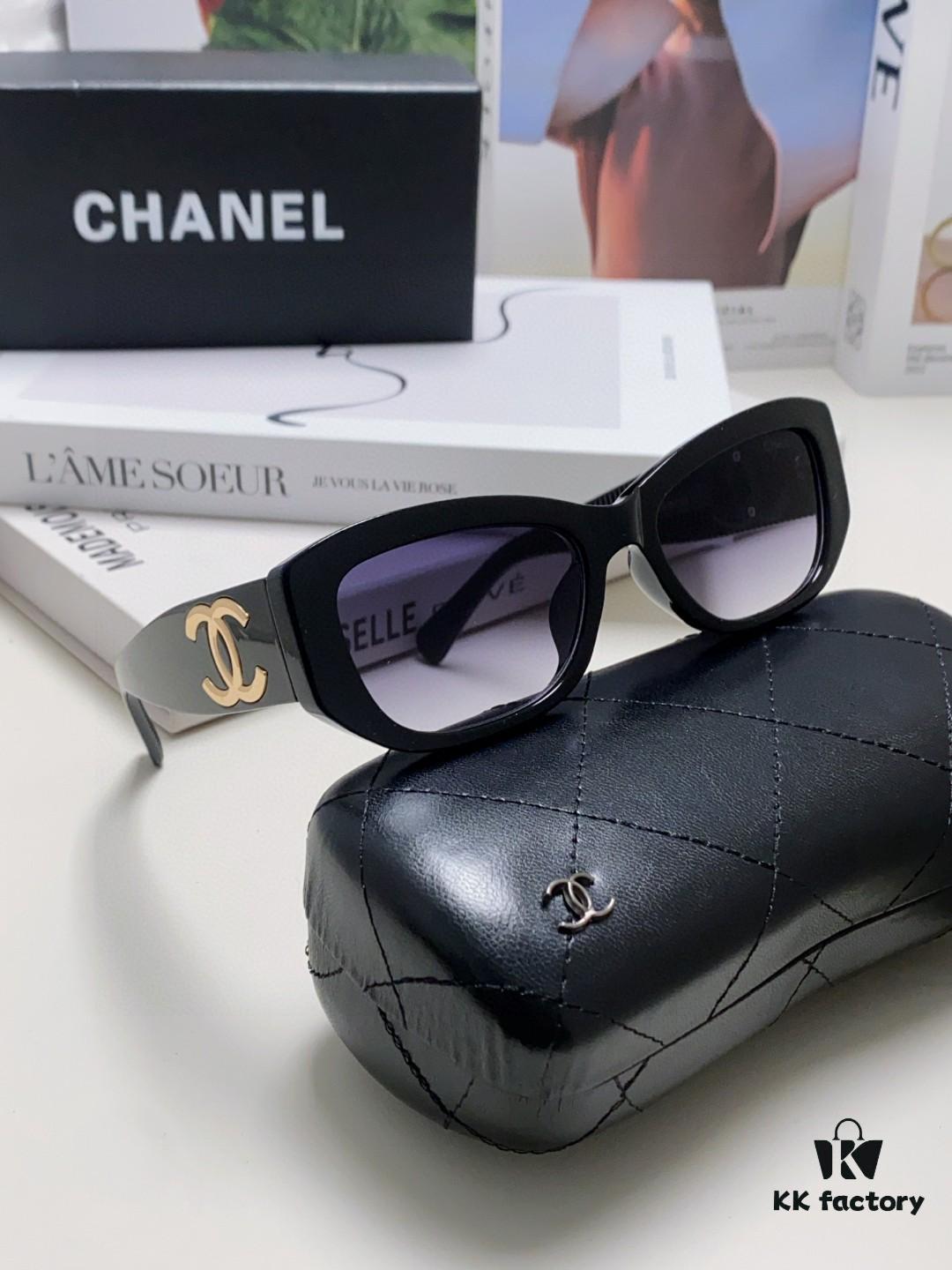 6931f8463a89a121ed549927 Chanel 2025 New Arrival ⭐ Xiaohongshu Popular Bestseller Double CH Interlocking Logo Sunglasses for Women, High-End Style Eyewear