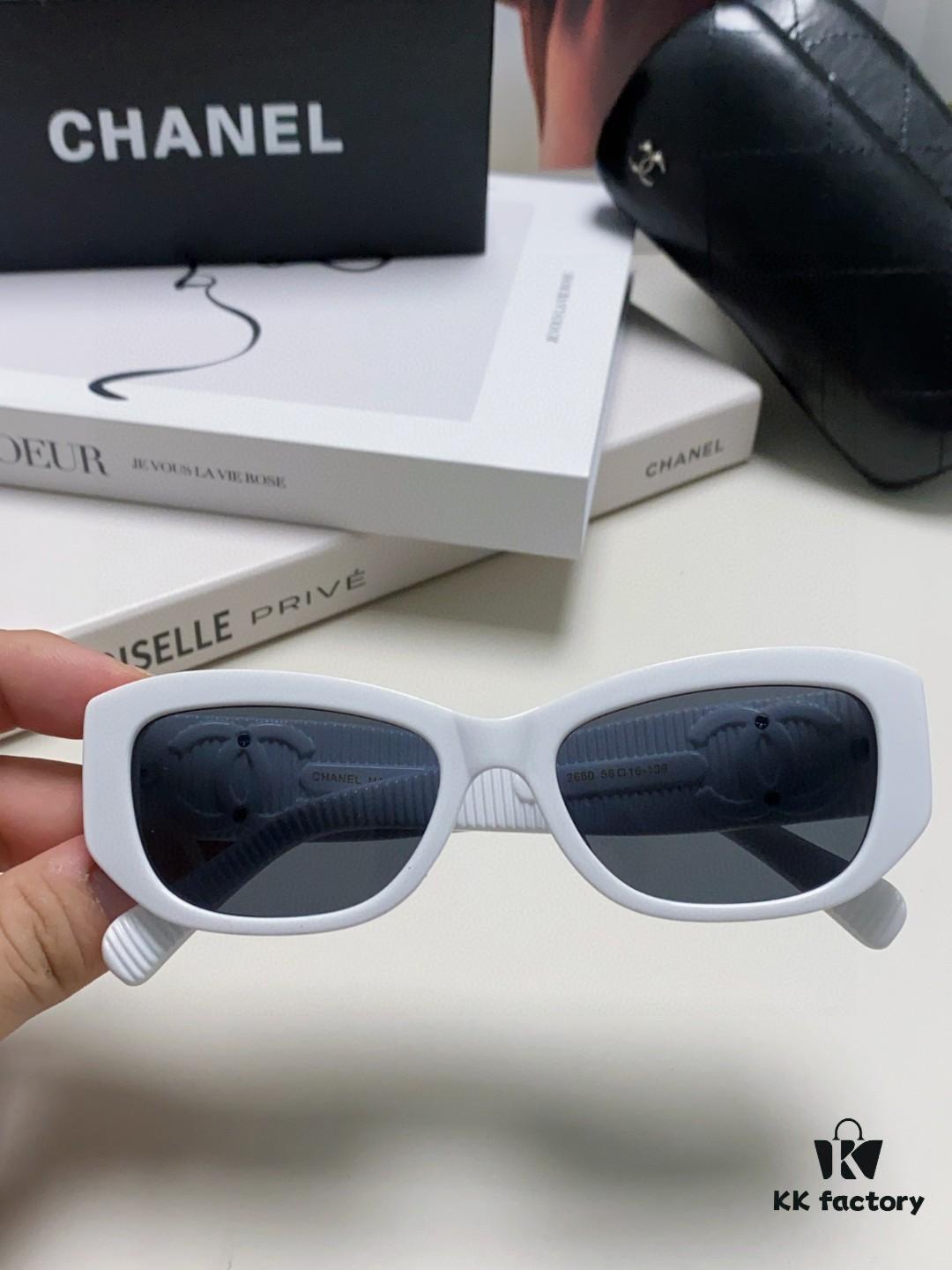 6931f8473a89a121ed54992d Chanel 2025 New Arrival ⭐ Xiaohongshu Popular Bestseller Double CH Interlocking Logo Sunglasses for Women, Premium Style