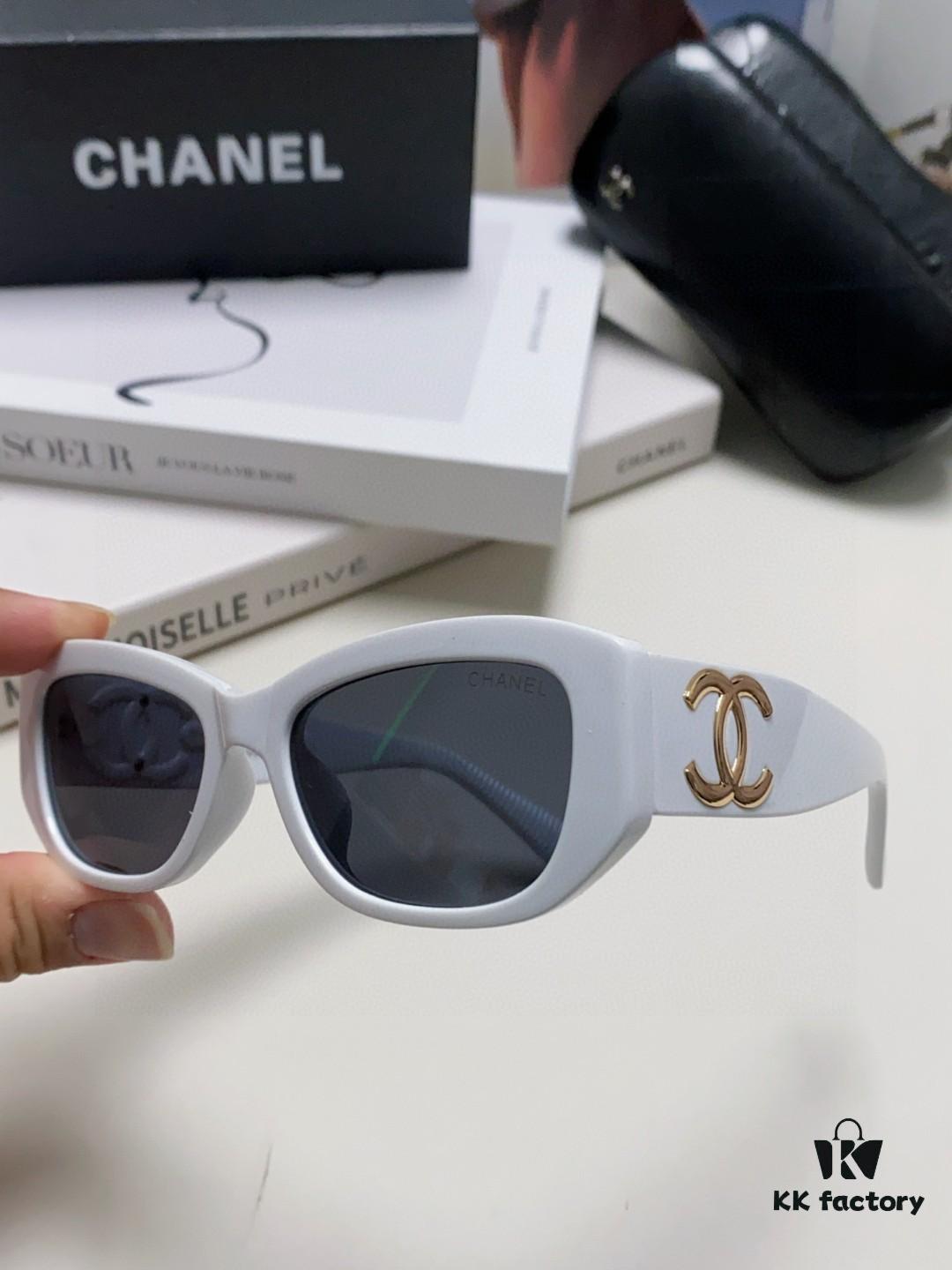 6931f8473a89a121ed54992f Chanel 2025 New Arrival ⭐ Xiaohongshu Popular Bestseller Double CH Interlocking Logo Sunglasses for Women, Premium Style