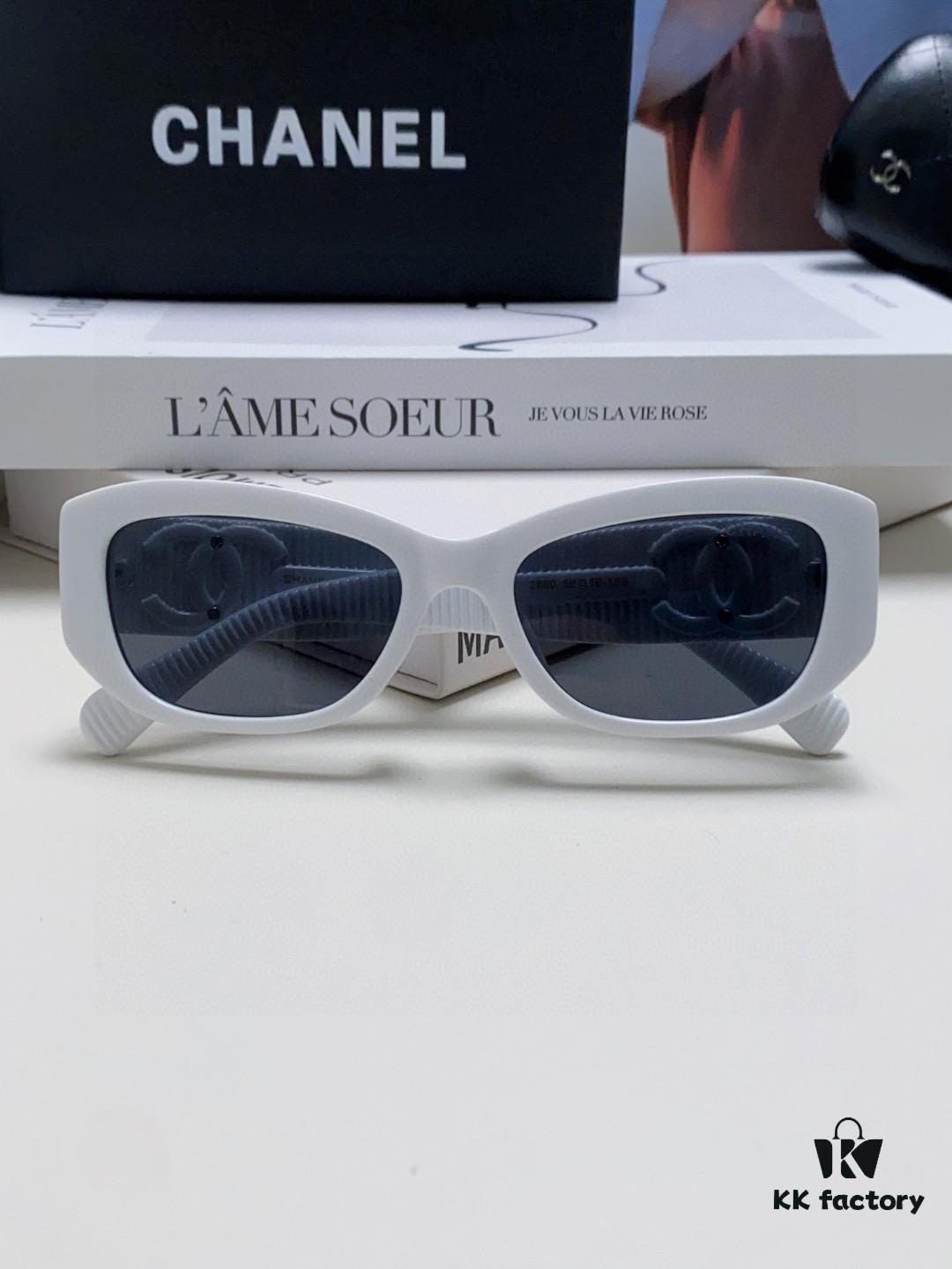 6931f8473a89a121ed549930 Chanel 2025 New Arrival ⭐ Xiaohongshu Popular Bestseller Double CH Interlocking Logo Sunglasses for Women, Premium Style