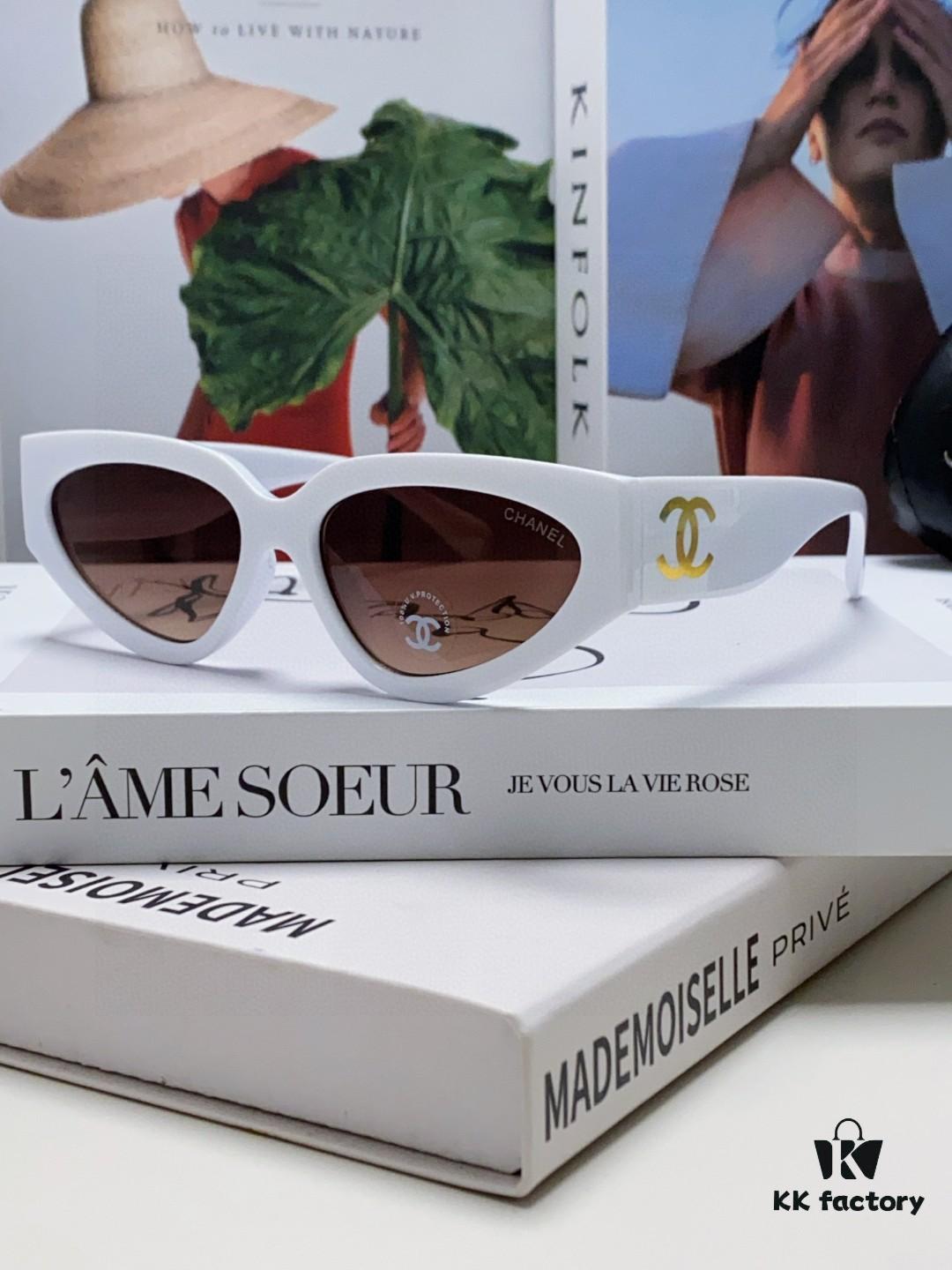 6931f8493a89a121ed549947 Chanel 2025 New Arrival European and American Cat-Eye Sunglasses for Women, Stylish French-Inspired Fashion Prescription Sun Glasses with UV Protection