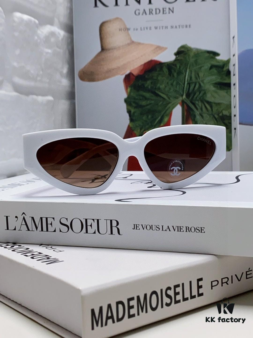 6931f8493a89a121ed549948 Chanel 2025 New Arrival European and American Cat-Eye Sunglasses for Women, Stylish French-Inspired Fashion Prescription Sun Glasses with UV Protection