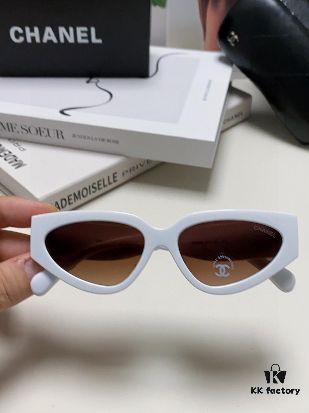 6931f8493a89a121ed54994a Chanel 2025 New Arrival European and American Cat-Eye Sunglasses for Women, Stylish French-Inspired Fashion Prescription Sun Glasses with UV Protection