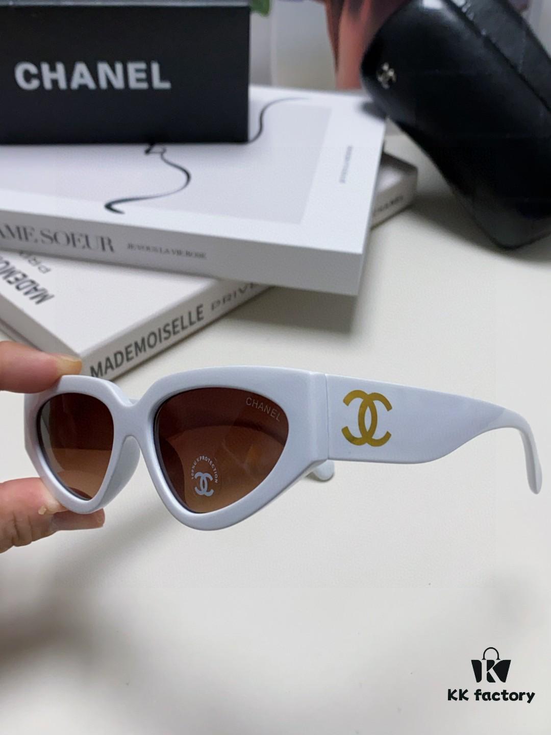 6931f8493a89a121ed54994c Chanel 2025 New Arrival European and American Cat-Eye Sunglasses for Women, Stylish French-Inspired Fashion Prescription Sun Glasses with UV Protection