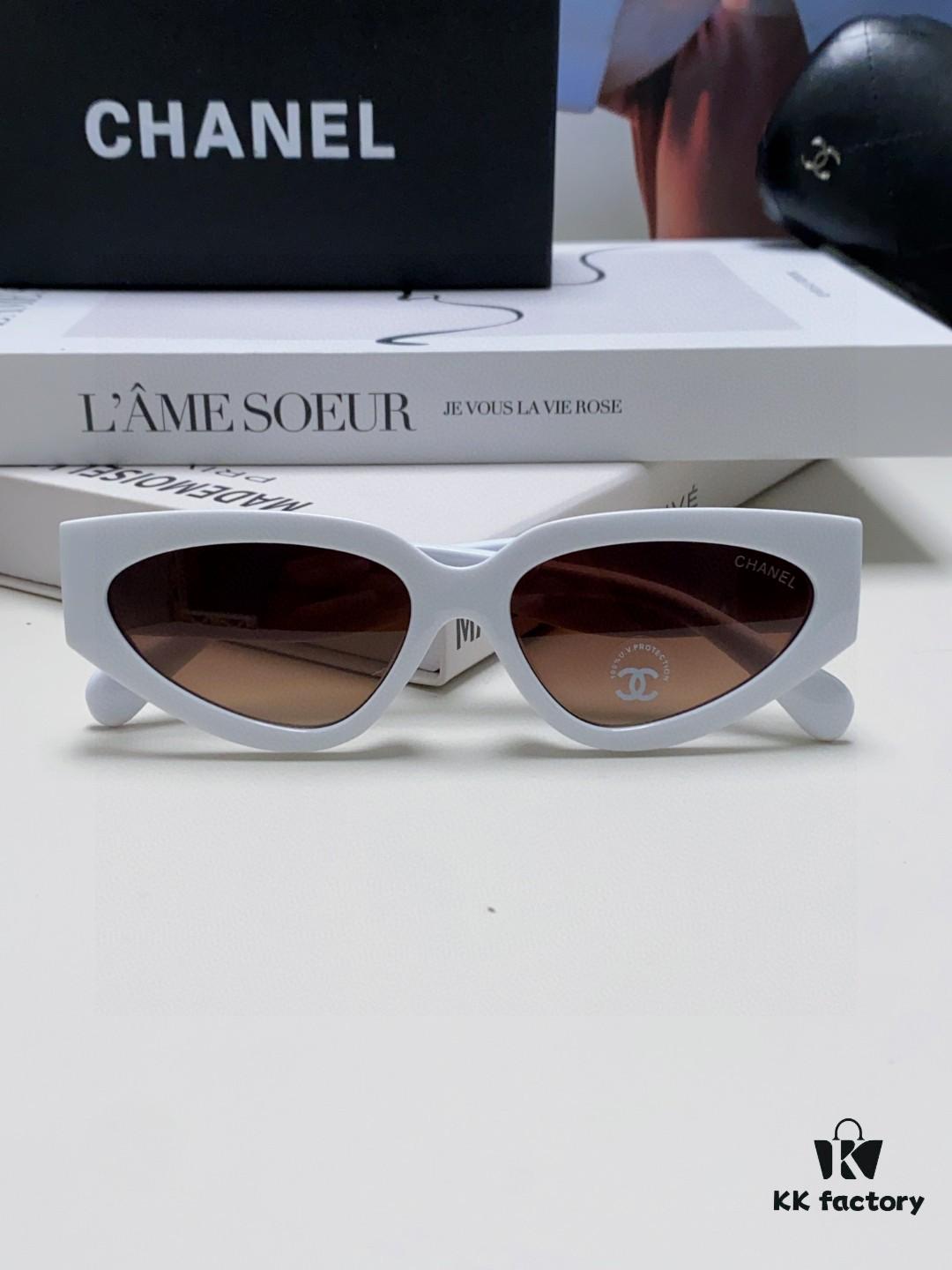 6931f8493a89a121ed54994d Chanel 2025 New Arrival European and American Cat-Eye Sunglasses for Women, Stylish French-Inspired Fashion Prescription Sun Glasses with UV Protection