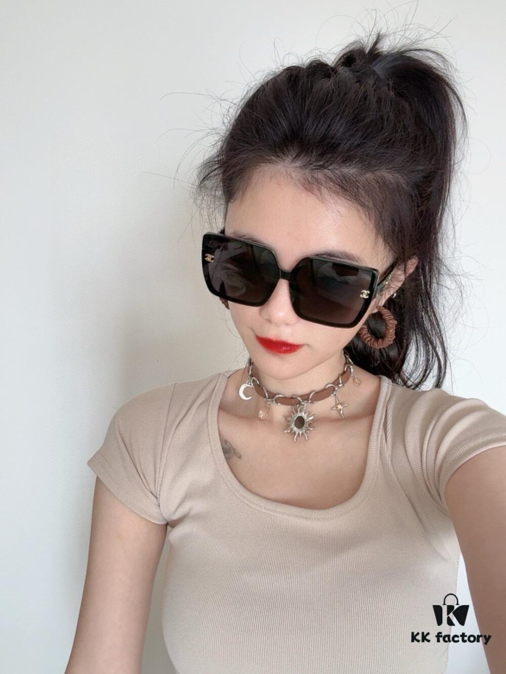 6931f8503a89a121ed5499aa Chanel Oversized Square Sunglasses Classic Design, Flattering on All Face Shapes, Stylish with Coats or Dresses, UV Protection, Model: CH1130