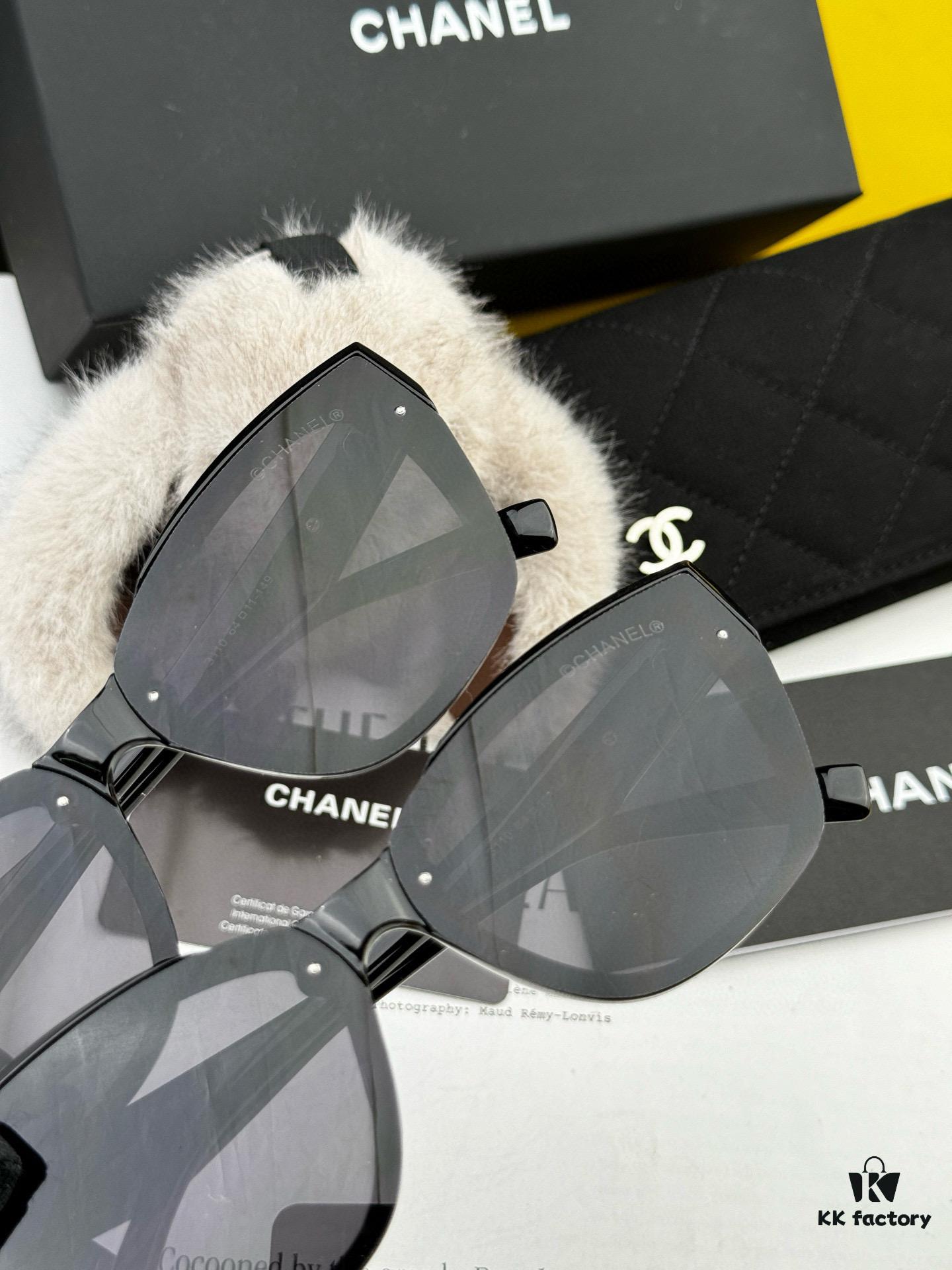 6931f8533a89a121ed5499d4 Chanel Oversized Square Sunglasses, Classic Square Frame Design, Universal Fit for All Face Shapes, Stylish with Coats or Dresses, Polarized Lenses for UV Protection, Model: CH0311