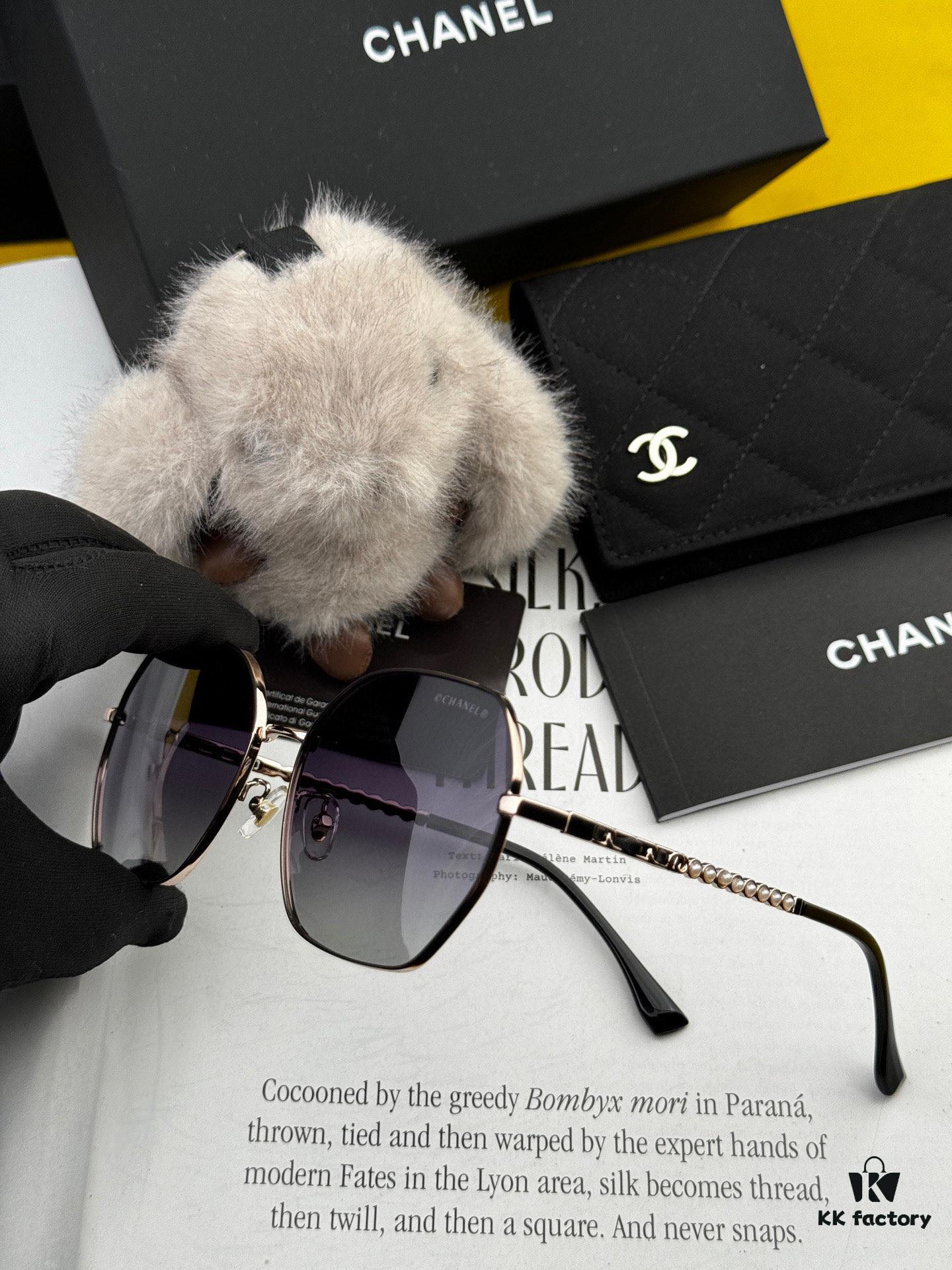 6931f8603a89a121ed549a93 New CHANEL Chanel Sunglasses with Square Frame and Classic Pearl Accents