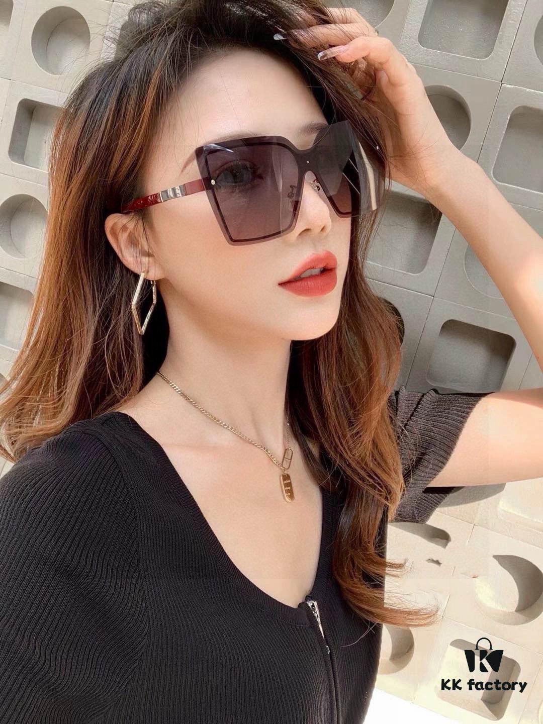 6931f8613a89a121ed549a9f CHANE Chanel Volcano Rain Fashion Frameless Sunglasses Lens Top Luxury High Quality Women's Driving Sunglasses Model: CH1379
