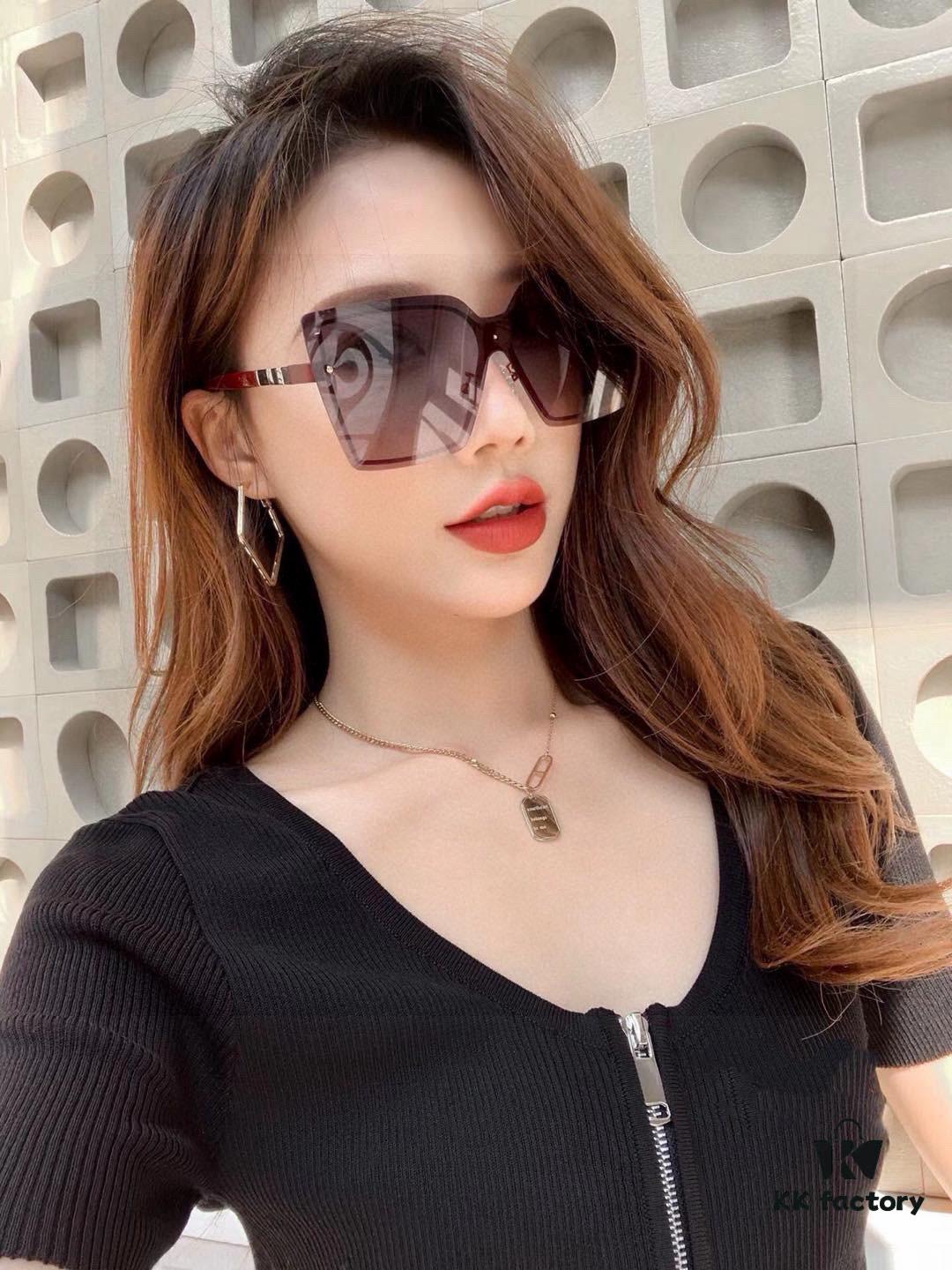 6931f8613a89a121ed549aa1 CHANE Chanel Volcano Rain Fashion Frameless Sunglasses Lens Top Luxury High Quality Women's Driving Sunglasses Model: CH1379
