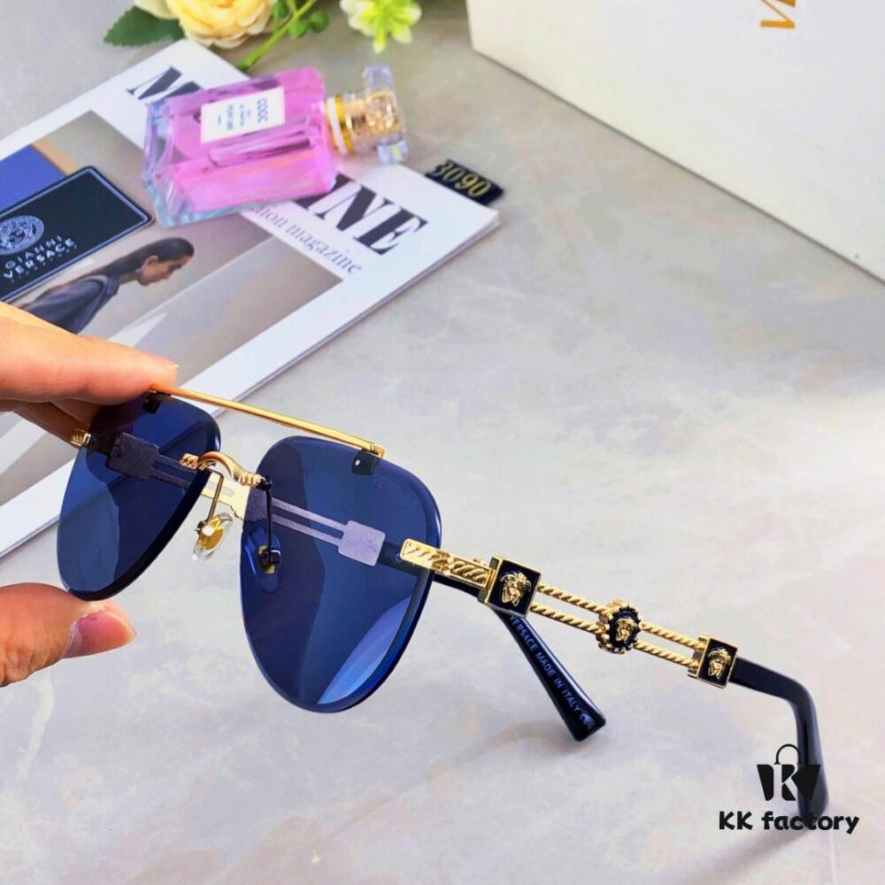 6931f8683a89a121ed549b09 Versac* European and American Fashion Metal Instagram Style Luxury Pilot Sunglasses UV Protection Driving Frog-eye Sunglasses Eyewear Sunglasses Sun Glasses