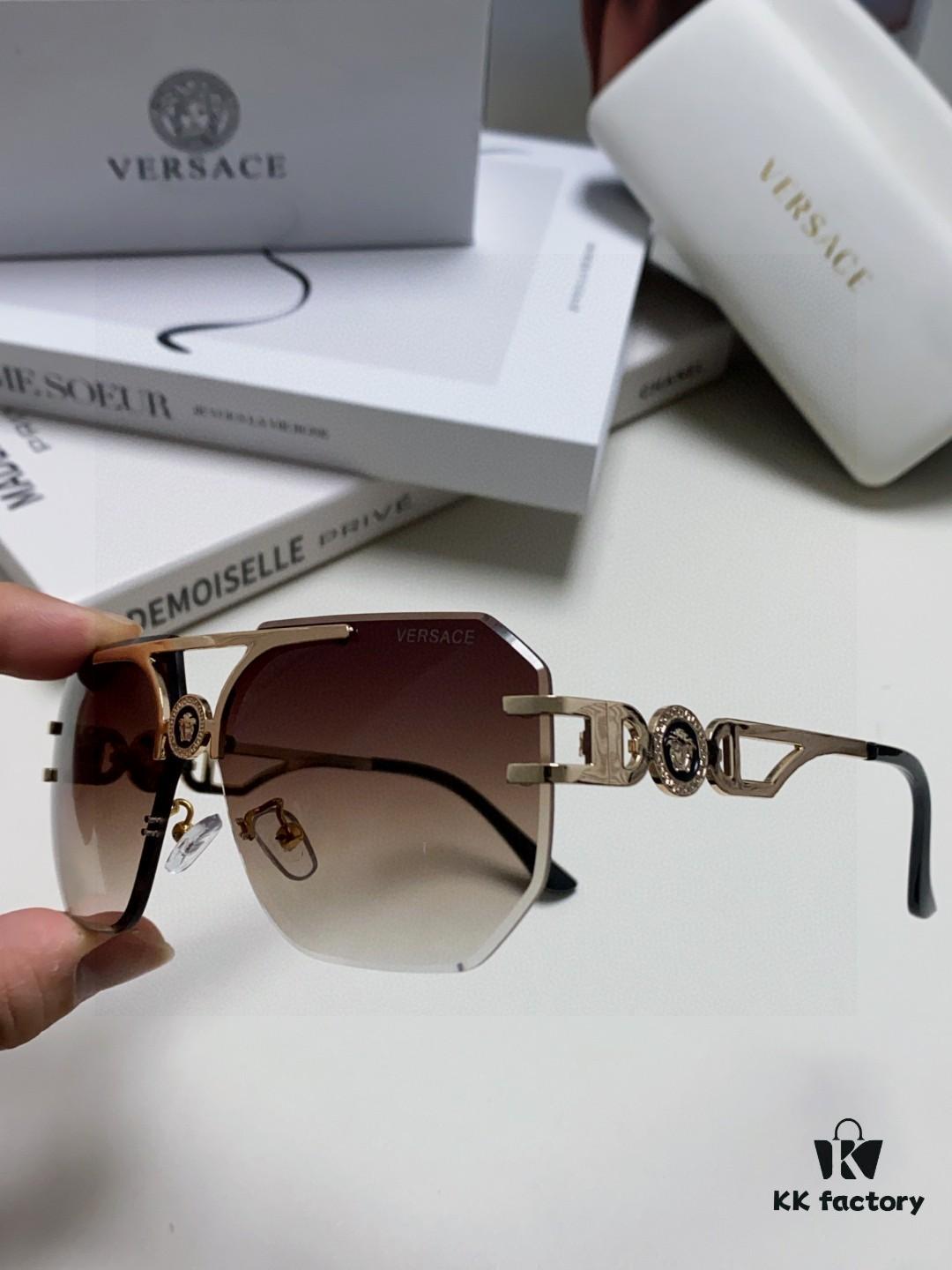 6931f8753a89a121ed549baa VERSACE 2025 Women's Square Oversized Full-Rim Sunglasses, European Fashion Carved Design, Xiaohongshu Style