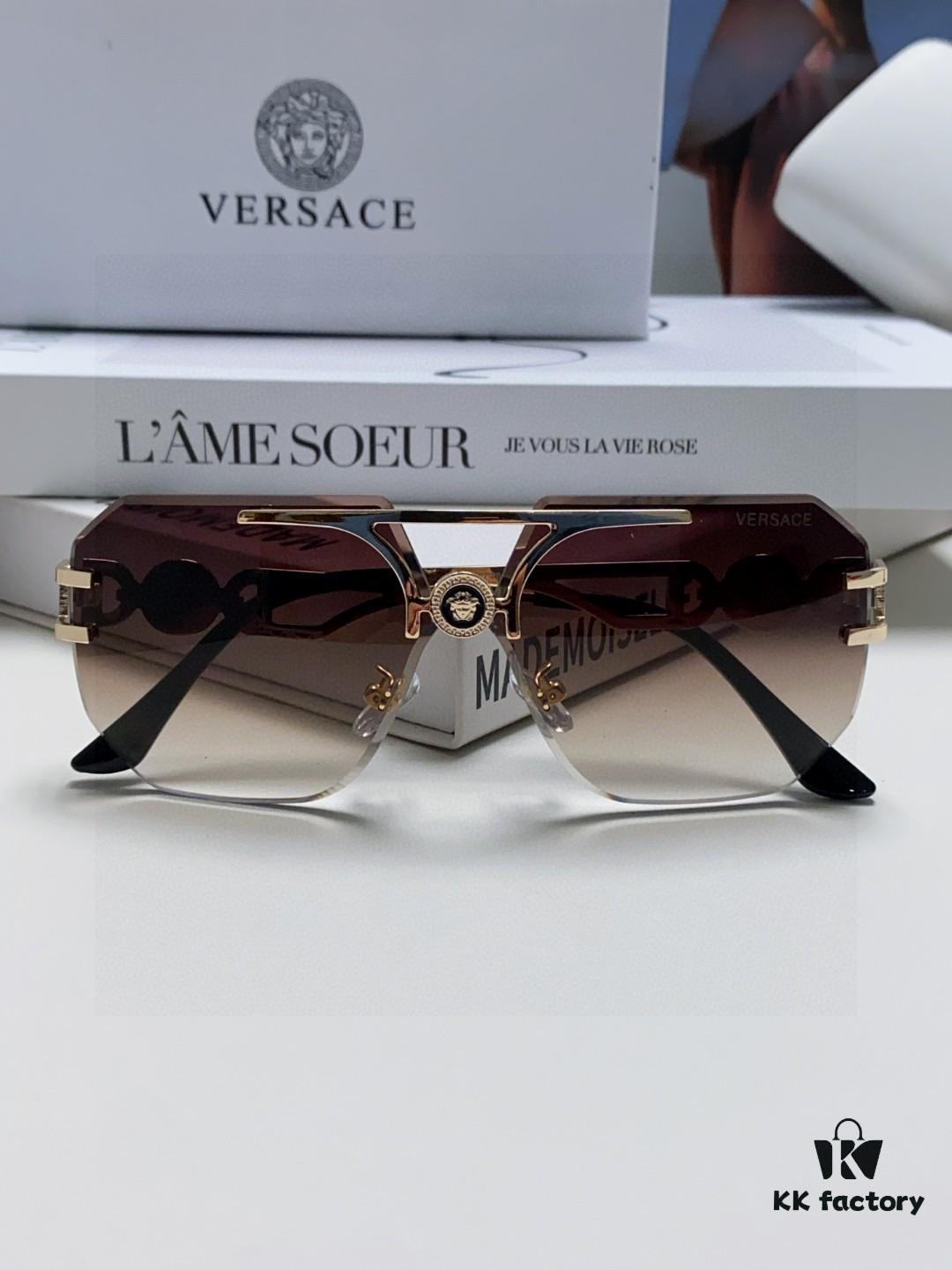 6931f8753a89a121ed549bab VERSACE 2025 Women's Square Oversized Full-Rim Sunglasses, European Fashion Carved Design, Xiaohongshu Style