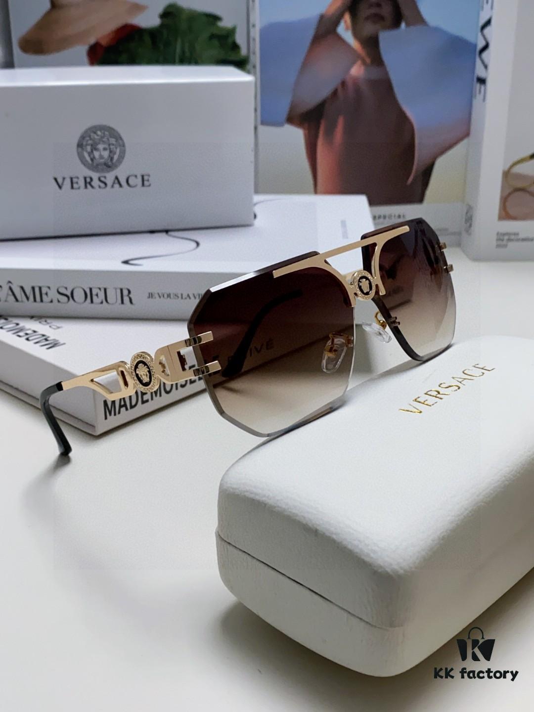 6931f8753a89a121ed549bac VERSACE 2025 Women's Square Oversized Full-Rim Sunglasses, European Fashion Carved Design, Xiaohongshu Style
