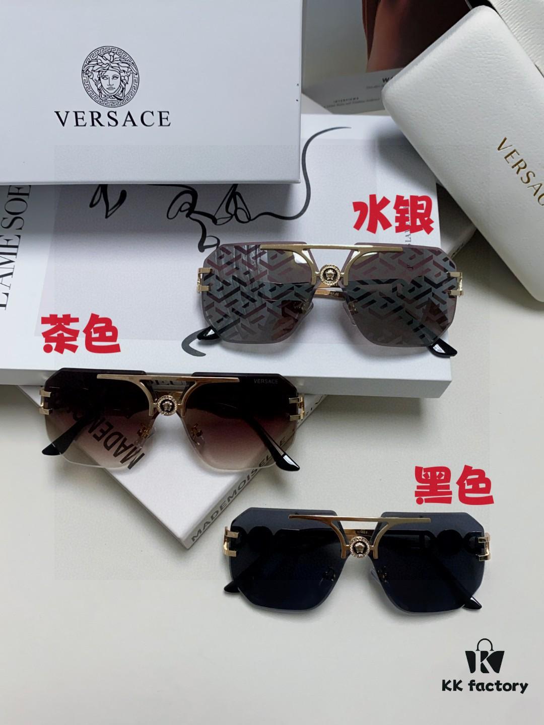 6931f8753a89a121ed549bae VERSACE 2025 Women's Square Oversized Full-Rim Sunglasses, European Fashion Carved Design, Xiaohongshu Style