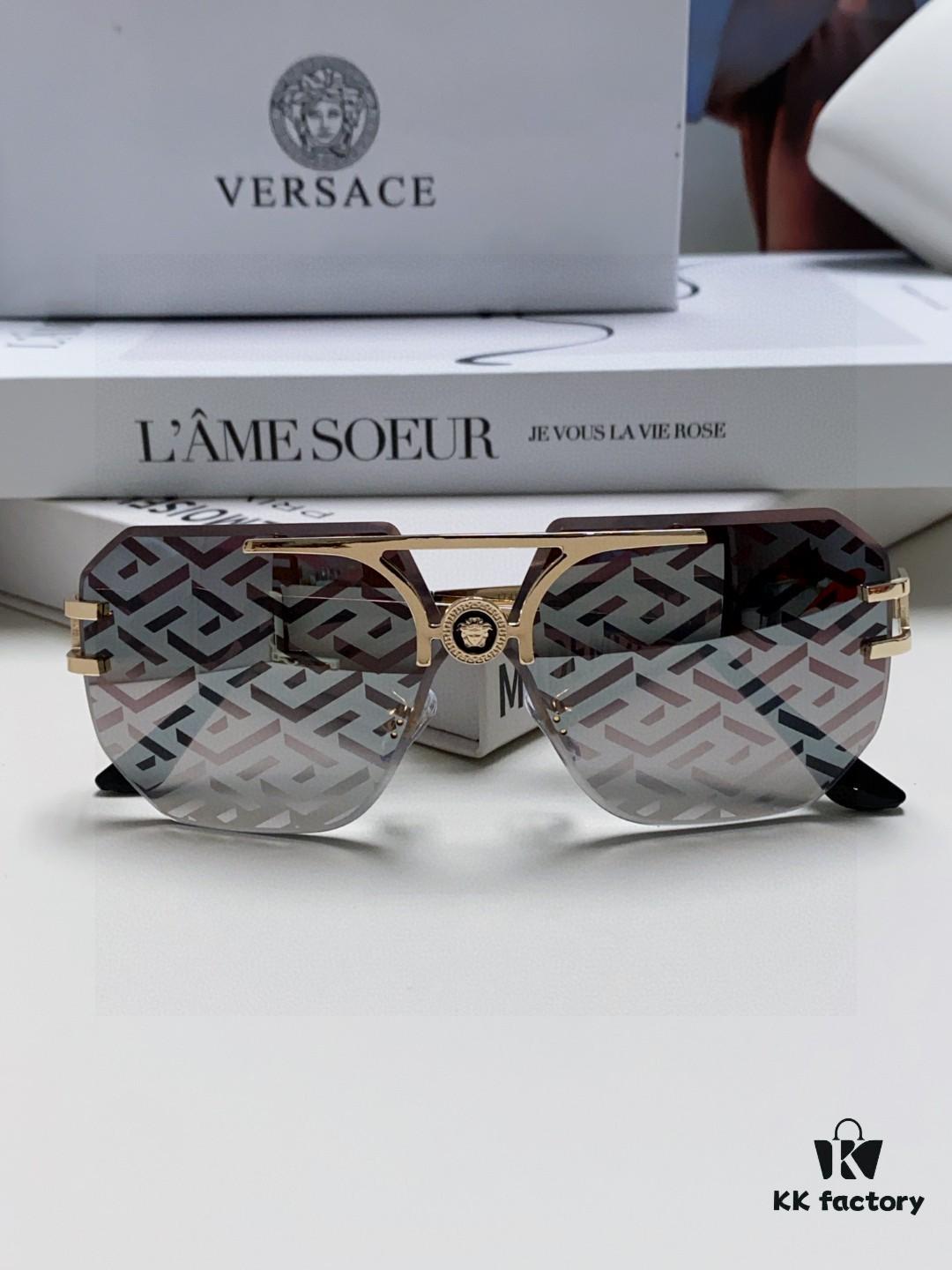6931f8753a89a121ed549bb5 VERSACE Versace 2025 European and American Fashion Women's Square Oversized Full-Rim Sunglasses, Carved Design Xiaohongshu Style