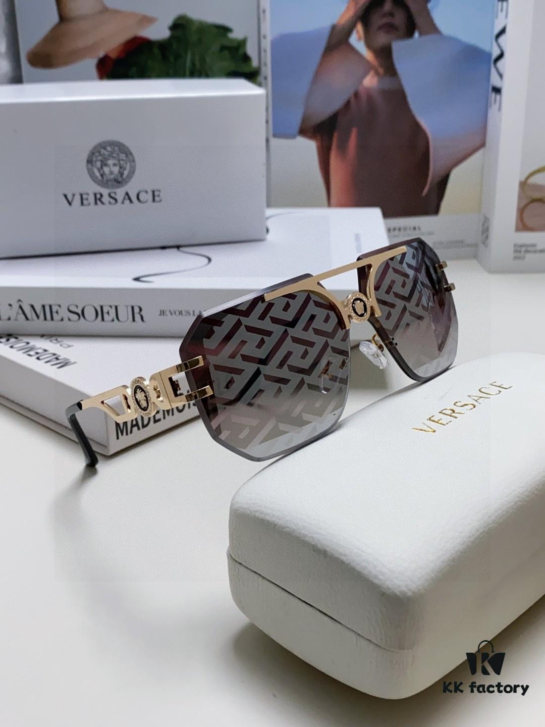 6931f8753a89a121ed549bb6 VERSACE Versace 2025 European and American Fashion Women's Square Oversized Full-Rim Sunglasses, Carved Design Xiaohongshu Style