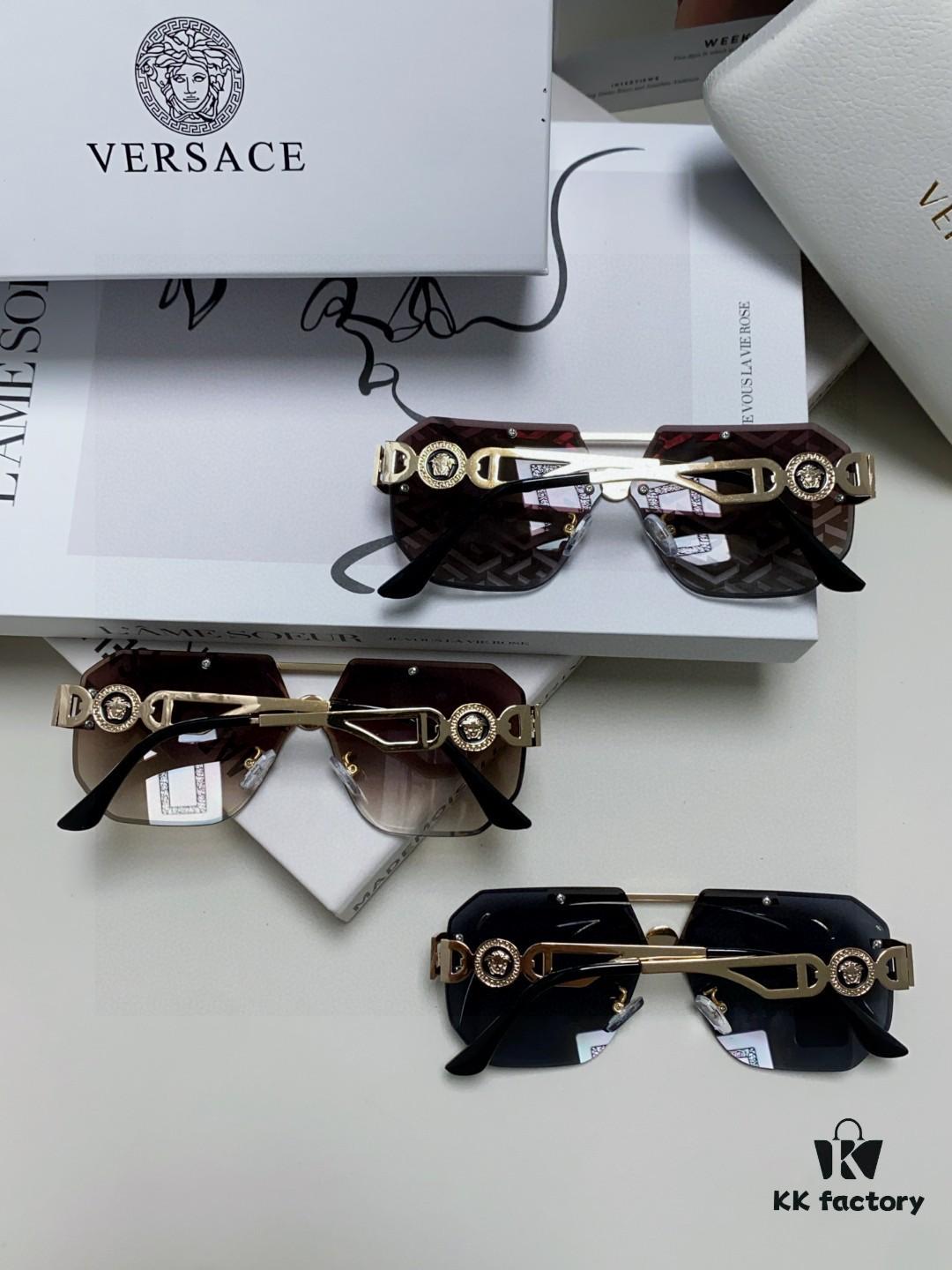 6931f8763a89a121ed549bb7 VERSACE Versace 2025 European and American Fashion Women's Square Oversized Full-Rim Sunglasses, Carved Design Xiaohongshu Style