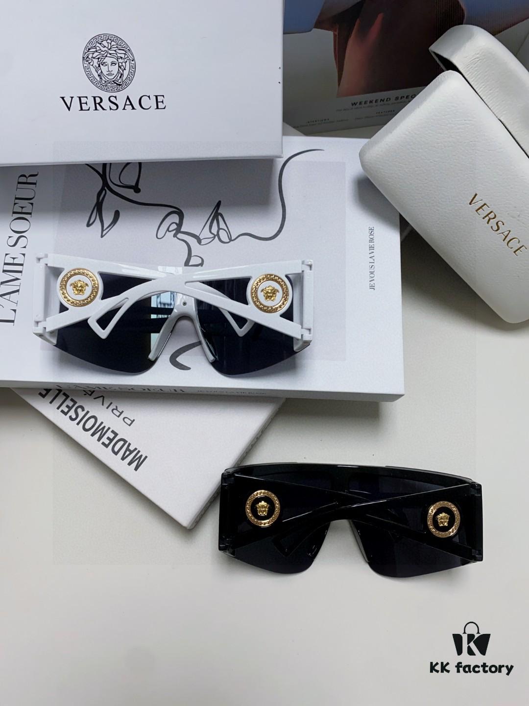 6931f8763a89a121ed549bc1 Versace 2025 New Arrival European and American Style One-Piece Sunglasses, Fashionable Oversized Hollow-Out Sunglasses for Men and Women
