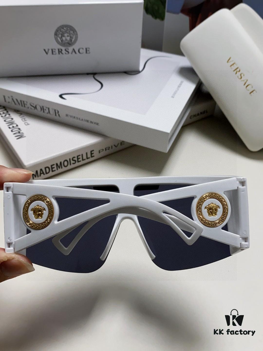 6931f8773a89a121ed549bc7 Versace 2025 New Arrival European and American Style One-Piece Sunglasses, Fashionable Oversized Hollow-Out Sunglasses for Men and Women