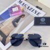 Versac* Sunglasses, Trendy Online Celebrity Glasses, European and American Style Double-Bridge Metal Fashion Goggle for Men and Women