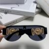 Versace Men's One-Piece Aviator Sunglasses, Retro Oversized Unisex Fashion Shades