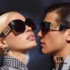 6931f88f3a89a121ed549d19 Versace 2025 Women's Trendy Avant-Garde Street-Style Oversized Square Sunglasses with Cut-Out Design, UV-Protective Fashion Sun Glasses