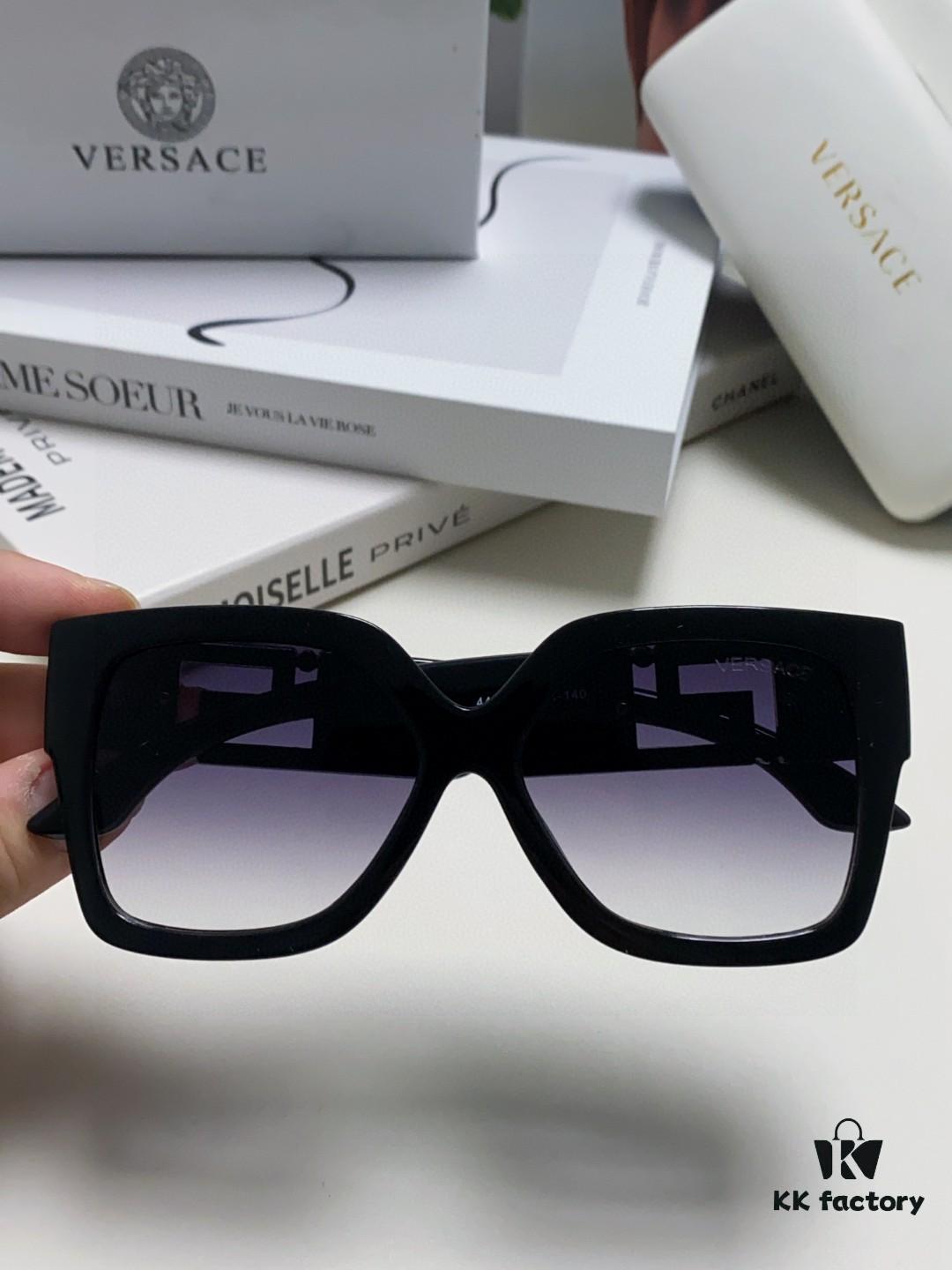 6931f88f3a89a121ed549d1e Versace 2025 Women's Trendy Avant-Garde Street-Style Oversized Square Sunglasses with Cut-Out Design, UV-Protective Fashion Sun Glasses