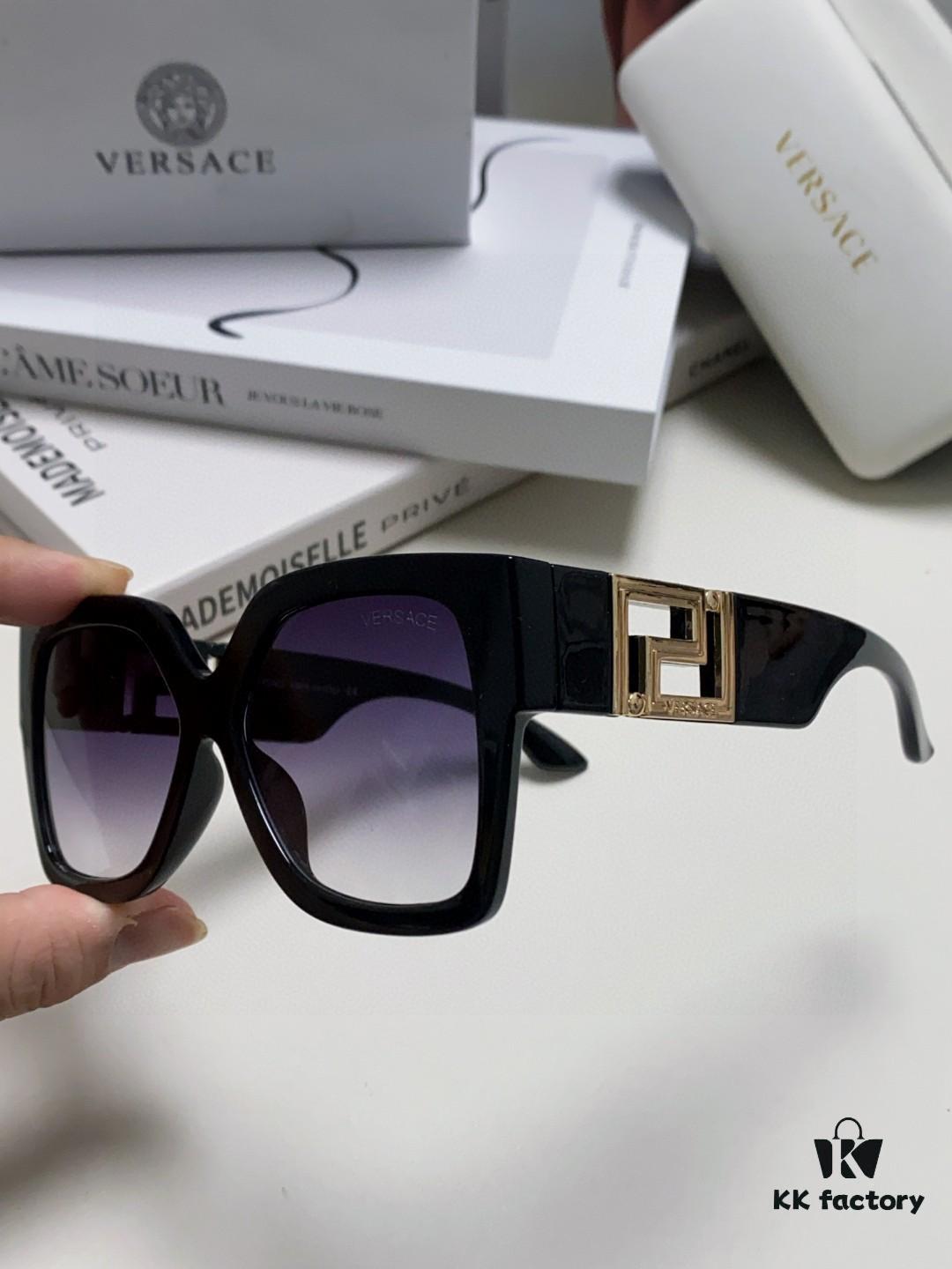6931f88f3a89a121ed549d20 Versace 2025 Women's Trendy Avant-Garde Street-Style Oversized Square Sunglasses with Cut-Out Design, UV-Protective Fashion Sun Glasses