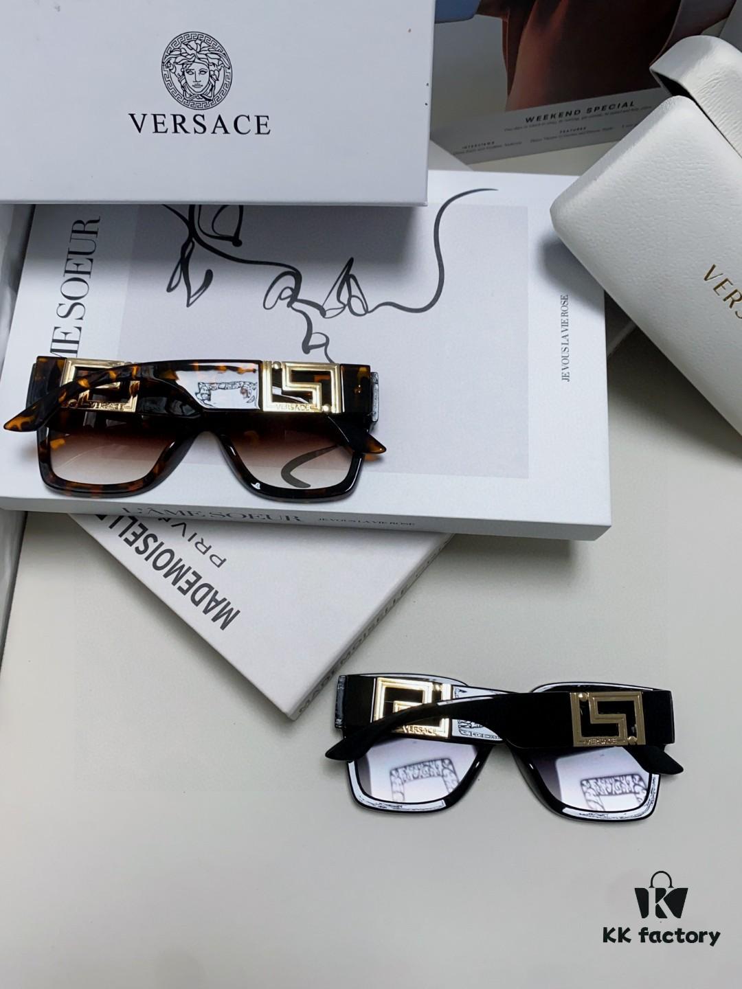 6931f88f3a89a121ed549d23 Versace 2025 Women's Trendy Avant-Garde Street-Style Oversized Square Sunglasses with Cut-Out Design, UV-Protective Fashion Sun Glasses