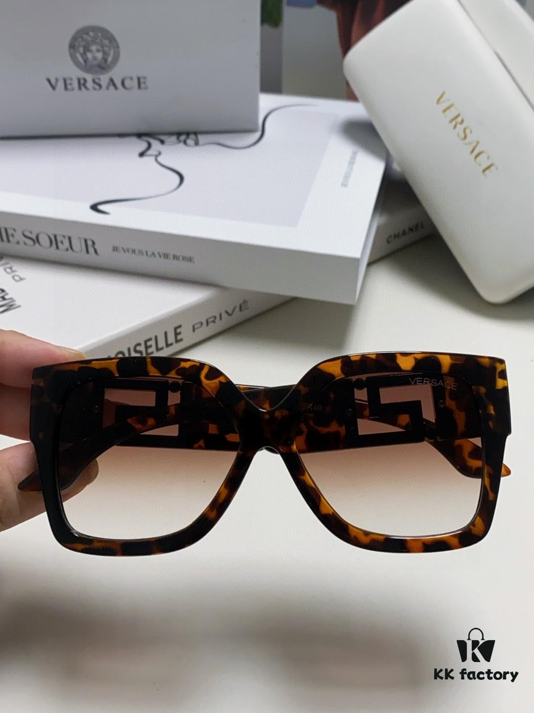 6931f8903a89a121ed549d29 Versace 2025 Women's Sunglasses, Trendy Avant-Garde Street-Style Oversized Square Frame Sun Glasses with Cut-Out Design, UV-Protective Fashion Eyewear