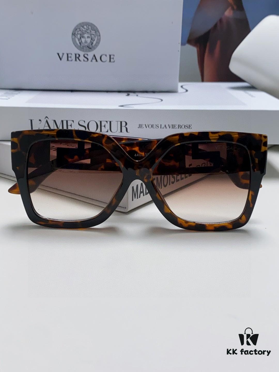 6931f8903a89a121ed549d2c Versace 2025 Women's Sunglasses, Trendy Avant-Garde Street-Style Oversized Square Frame Sun Glasses with Cut-Out Design, UV-Protective Fashion Eyewear