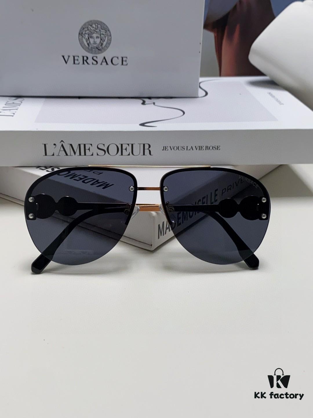 6931f8913a89a121ed549d41 Versace 2025 Luxury Women's Pilot Engraved Sunglasses, European Style Celebrity-Inspired Travel Driving Shades