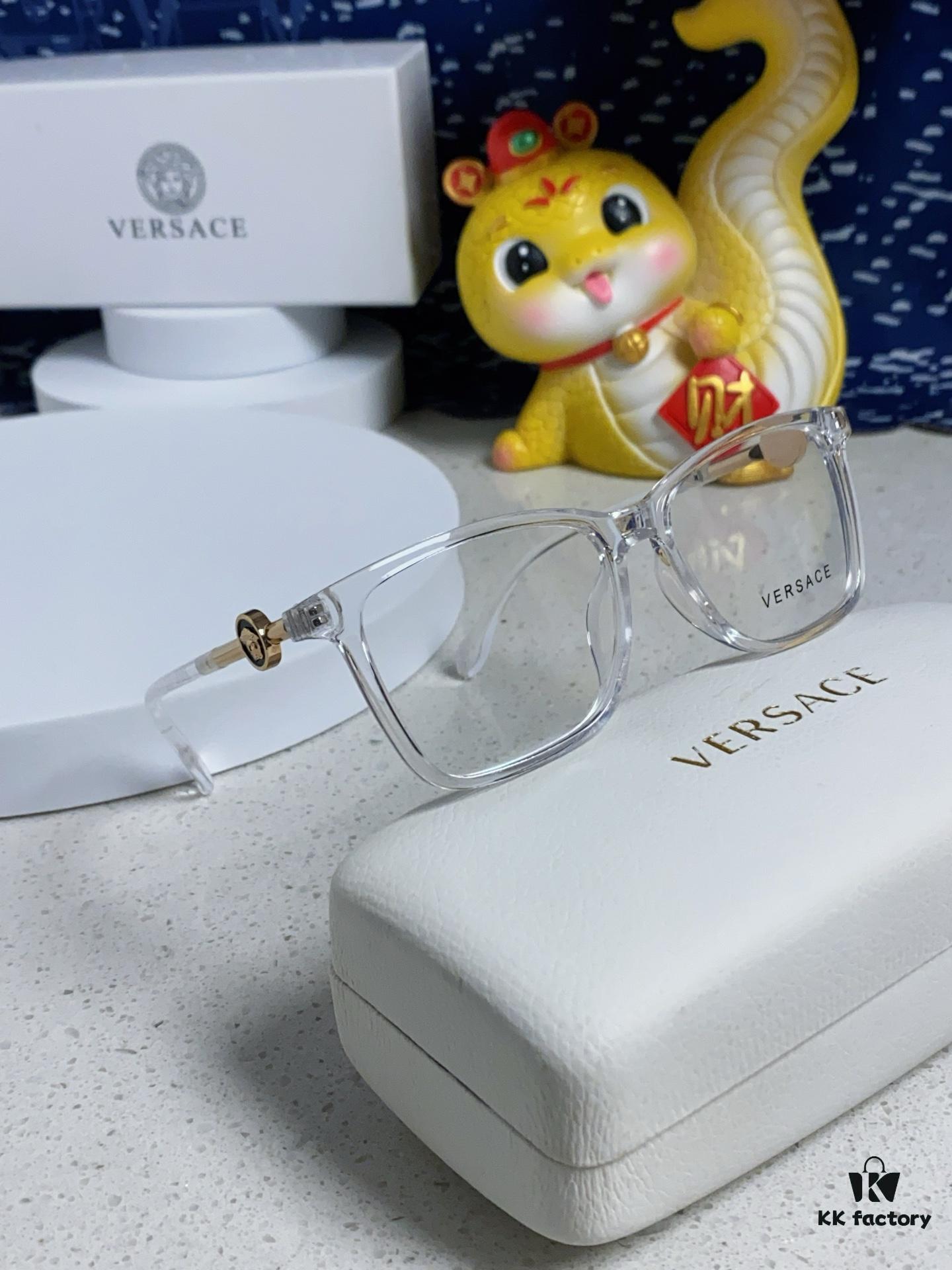 6931f8983a89a121ed549d9c Versace Women's Square Logo Sunglasses Fashionable Unisex Optical Frame